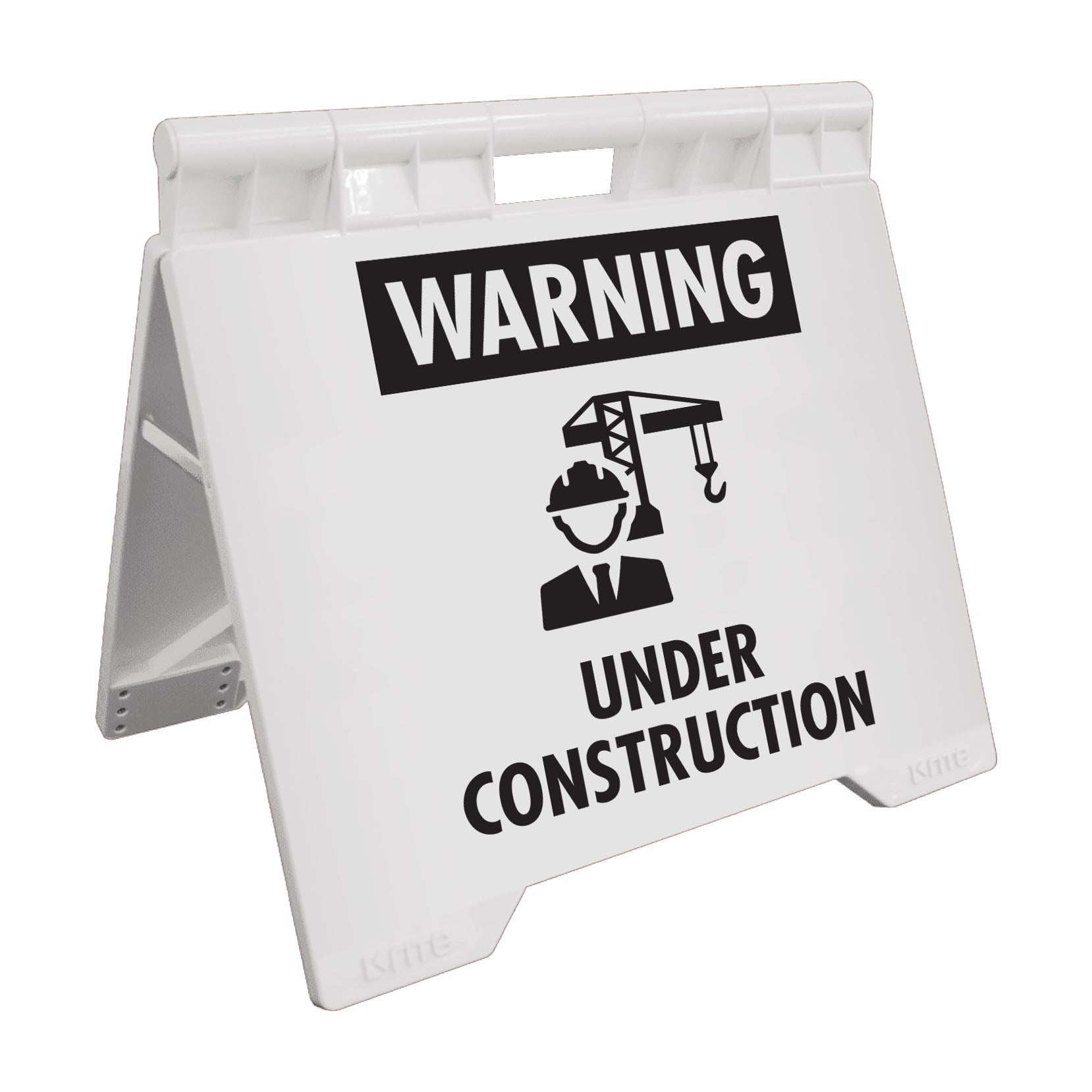 Warning Under Construction - Evarite A - Frame Sign - New Signs