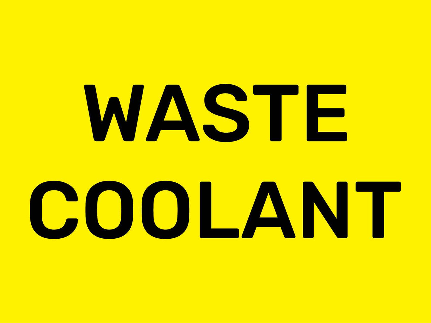 Waste Coolant Sign - New Signs