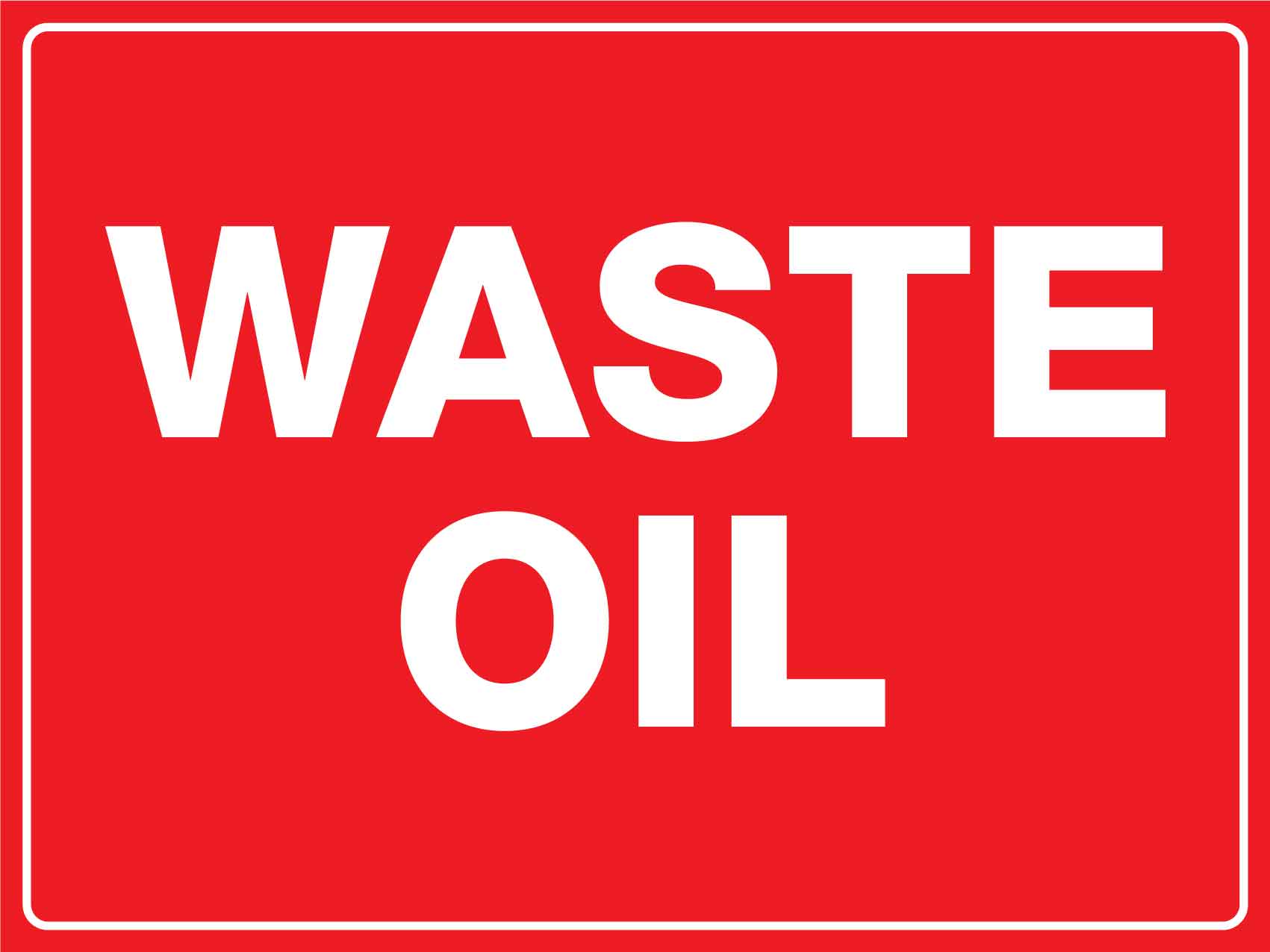 Waste Oil Sign - New Signs