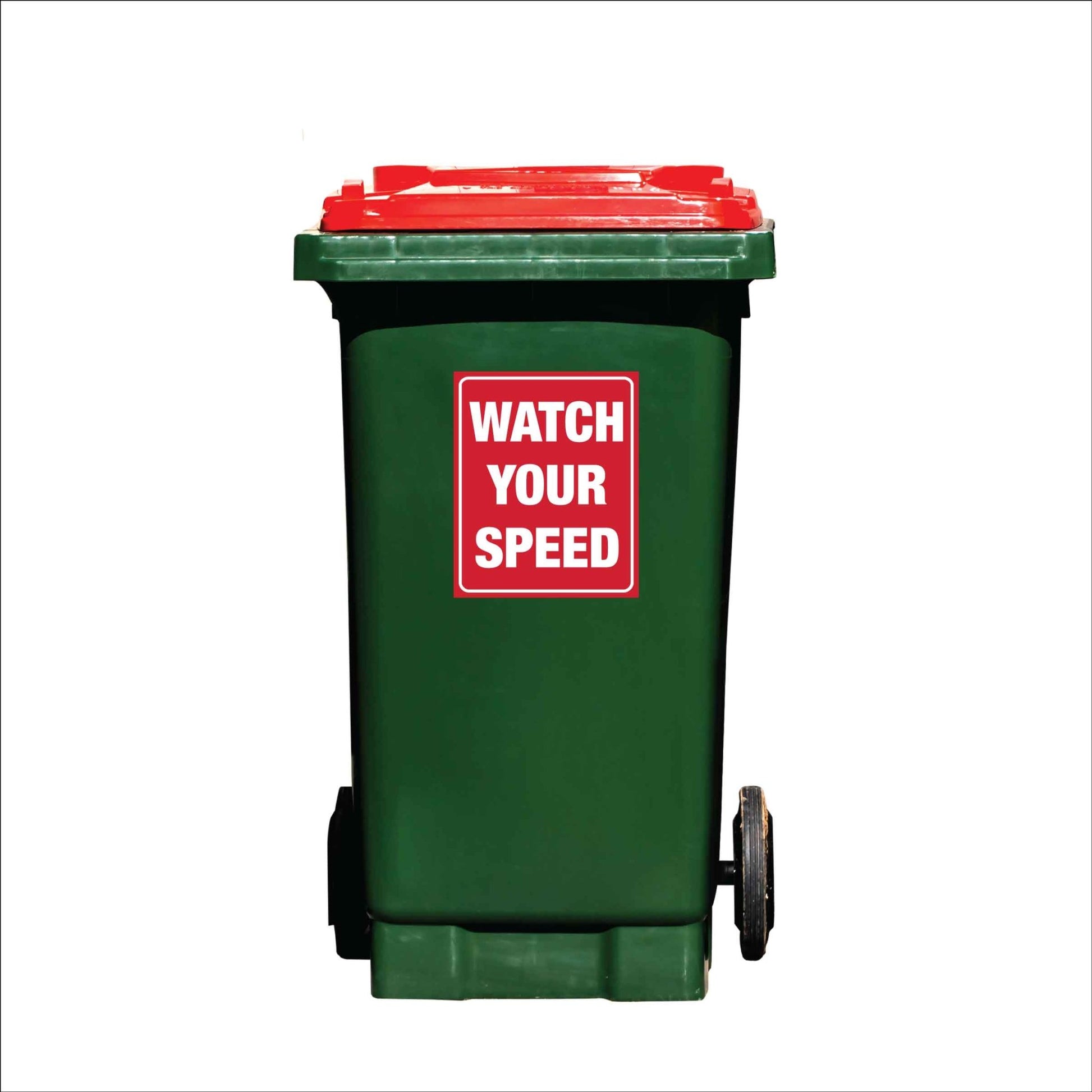 Watch Your Speed Wheelie Bin Sticker - New Signs