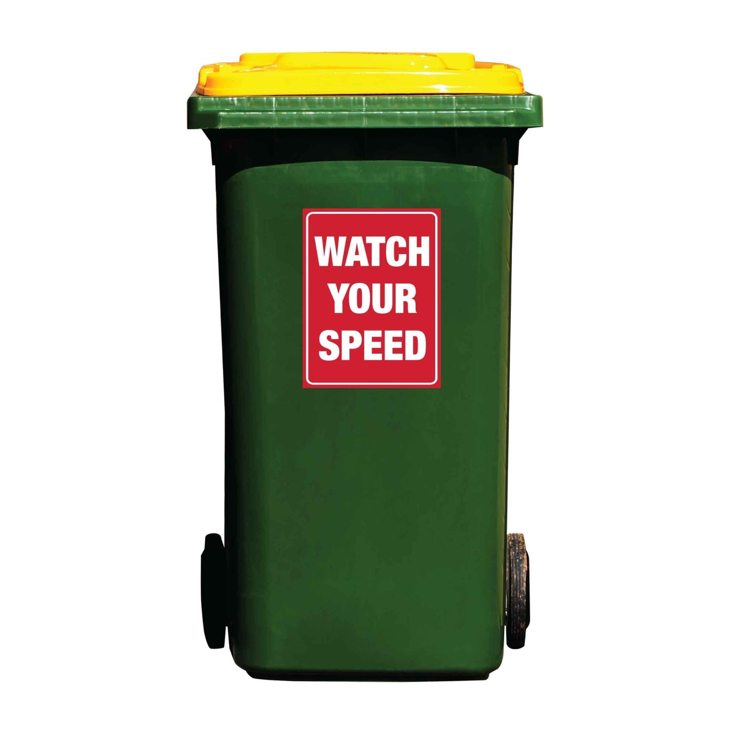 Watch Your Speed Wheelie Bin Sticker - New Signs