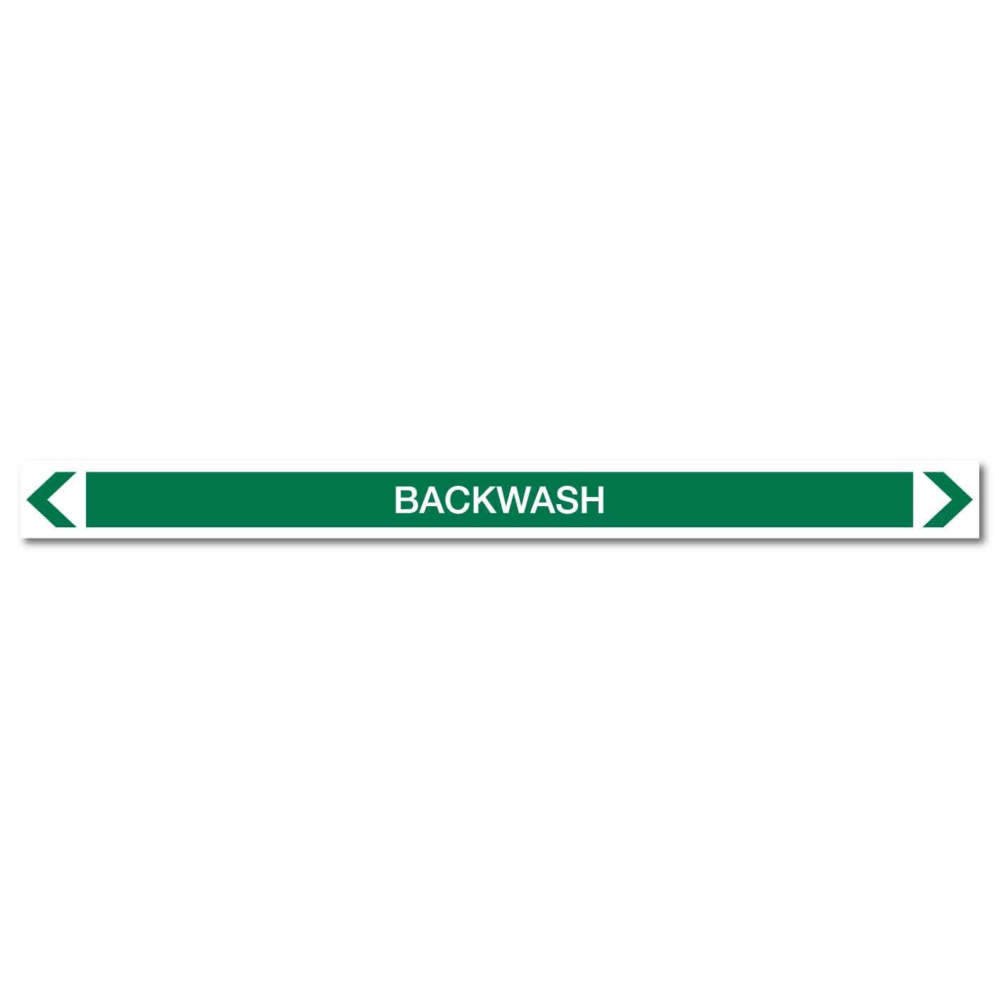 Water - Backwash - Pipe Marker Sticker - New Signs