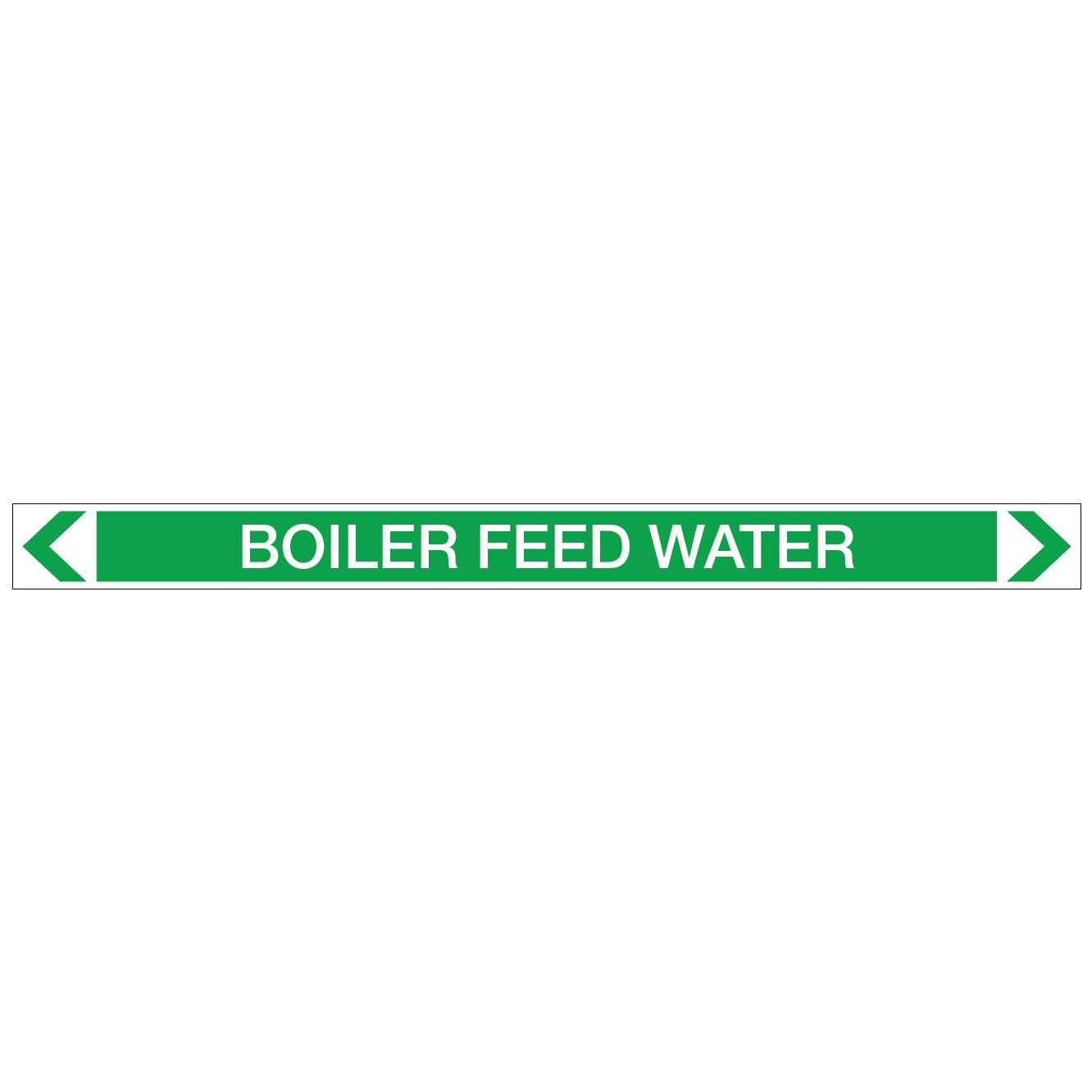 Water - Boiler Feed Water - Pipe Marker Sticker - New Signs