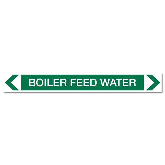 Water - Boiler Feed Water - Pipe Marker Sticker - New Signs