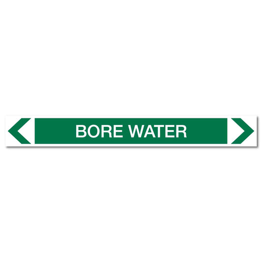 Water - Bore Water - Pipe Marker Sticker - New Signs