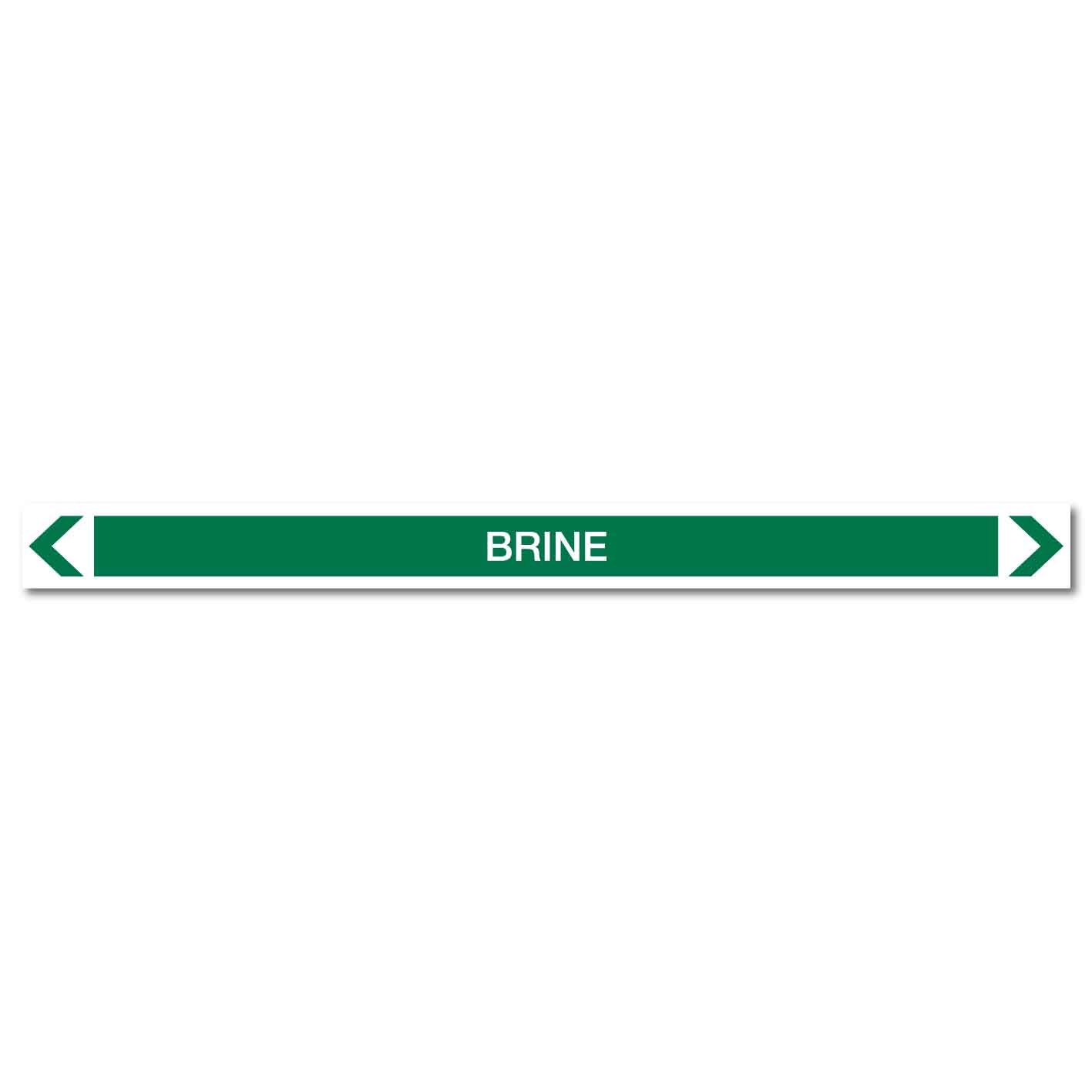 Water - Brine - Pipe Marker Sticker - New Signs