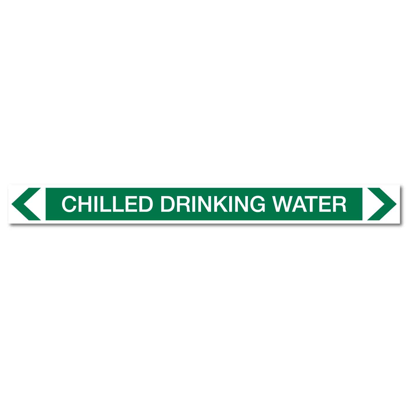 Water - Chilled Drinking Water - Pipe Marker Sticker - New Signs
