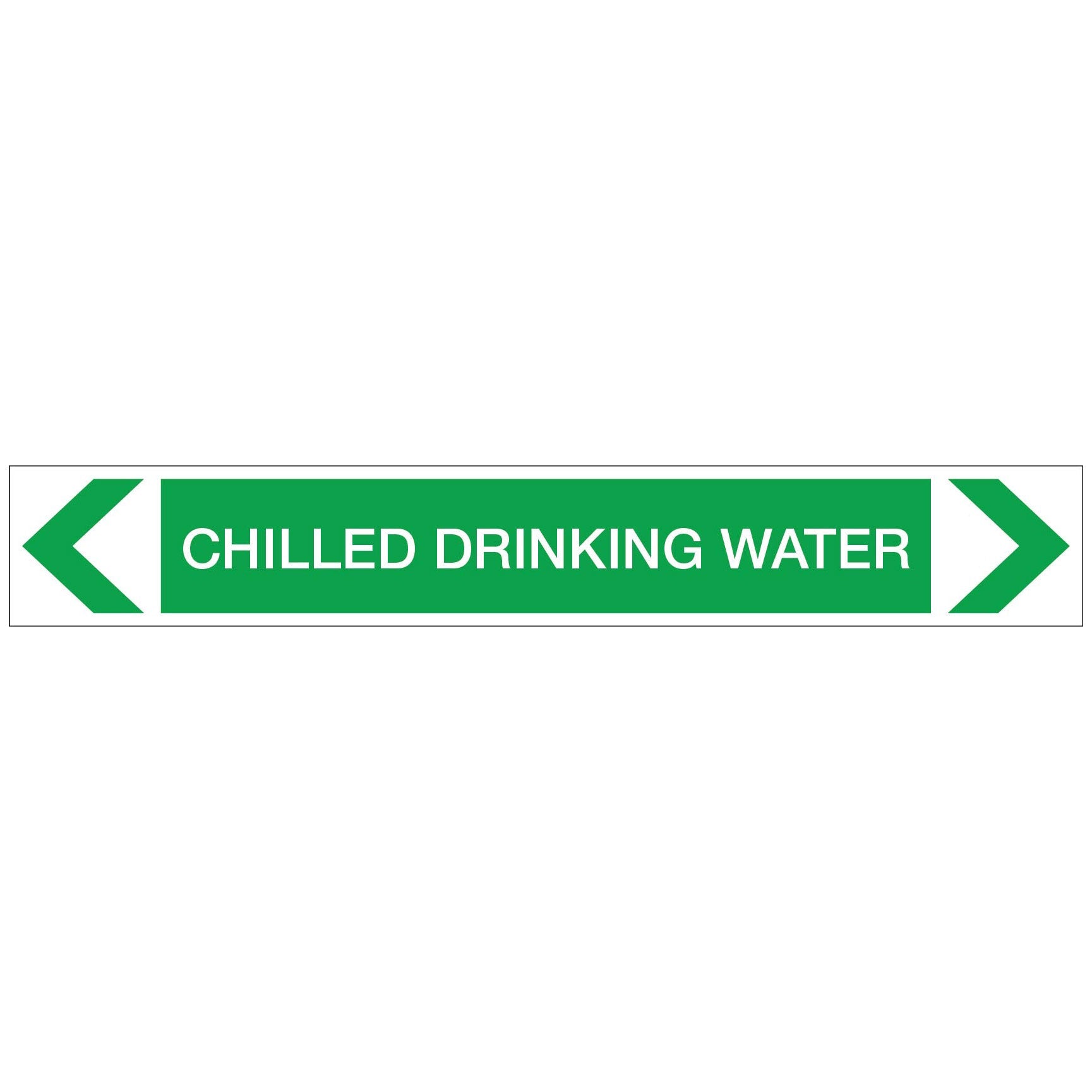 Water - Chilled Drinking Water - Pipe Marker Sticker - New Signs