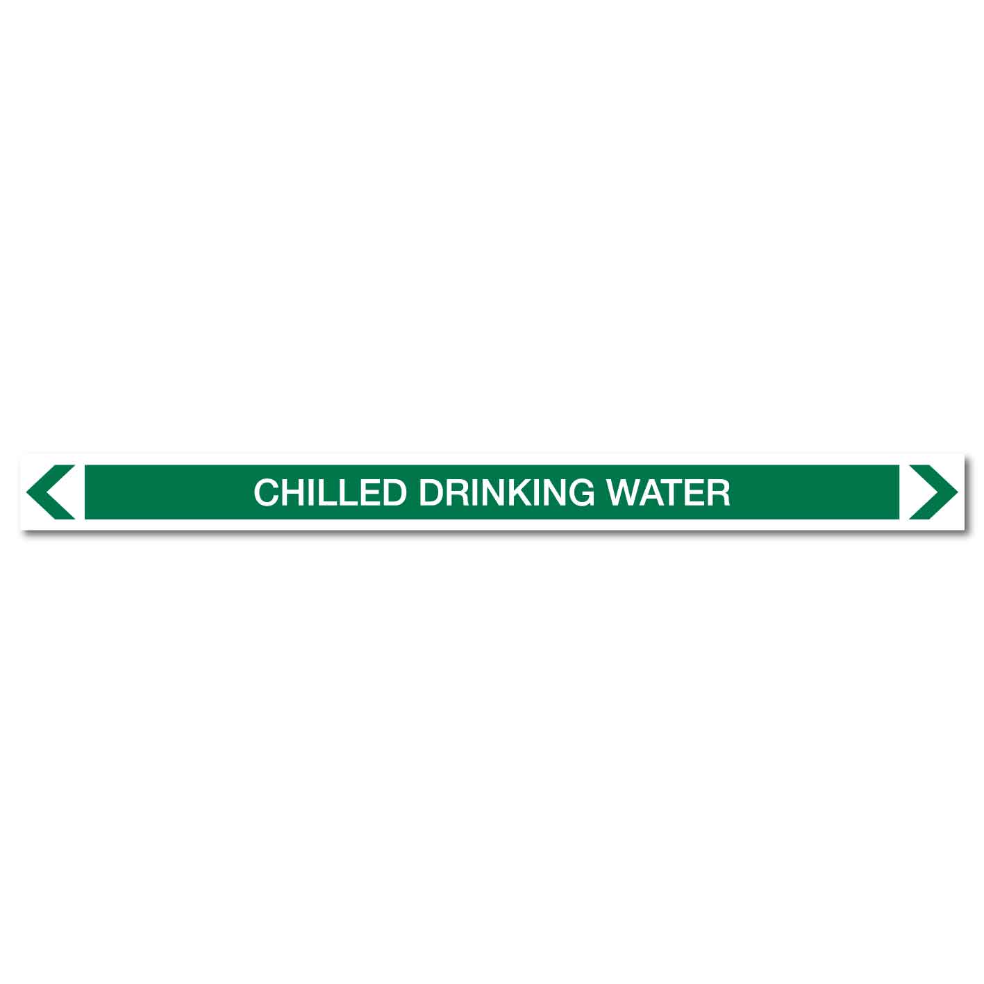 Water - Chilled Drinking Water - Pipe Marker Sticker - New Signs