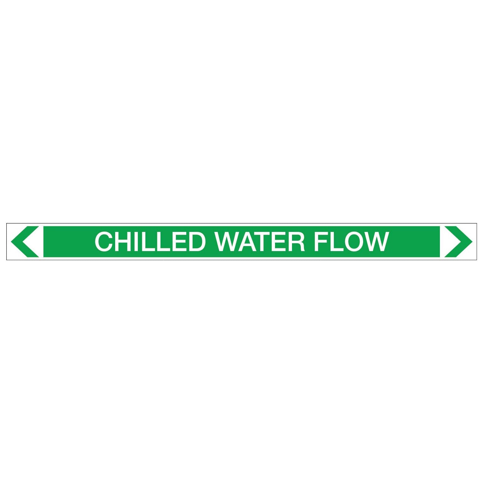 Water - Chilled Water Flow - Pipe Marker Sticker - New Signs