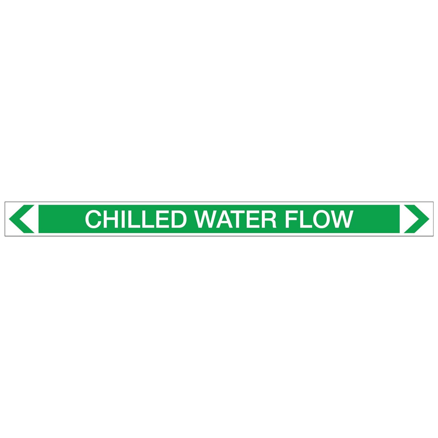 Water - Chilled Water Flow - Pipe Marker Sticker - New Signs