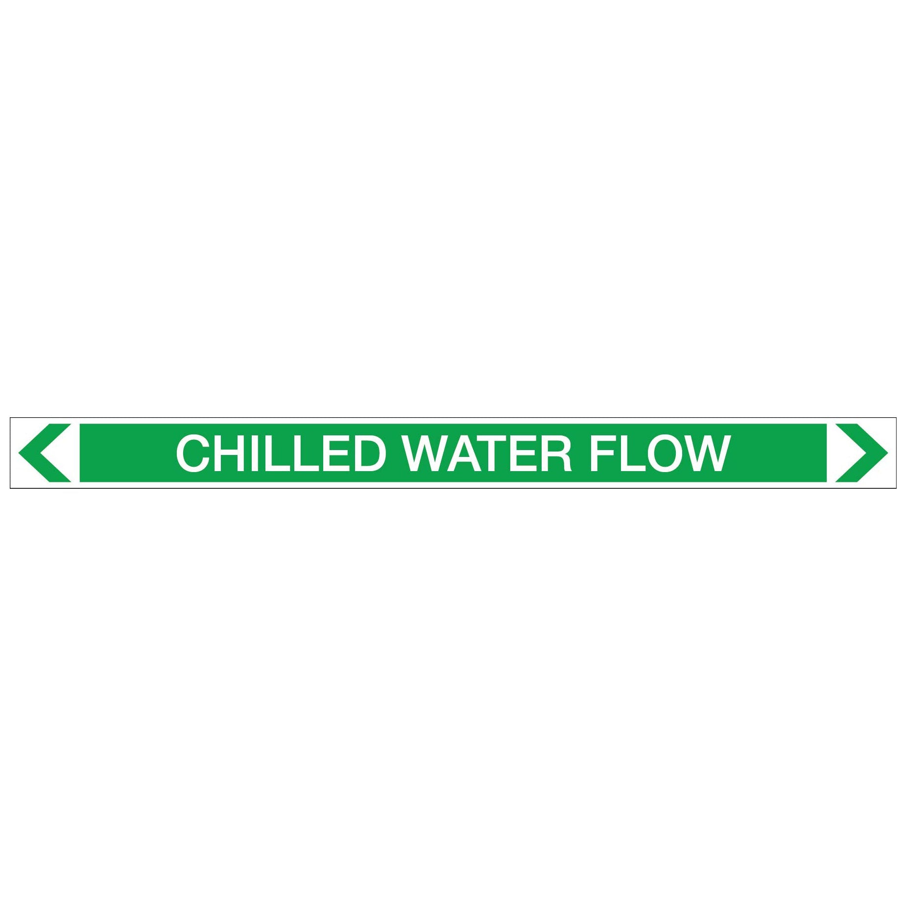 Water - Chilled Water Flow - Pipe Marker Sticker - New Signs