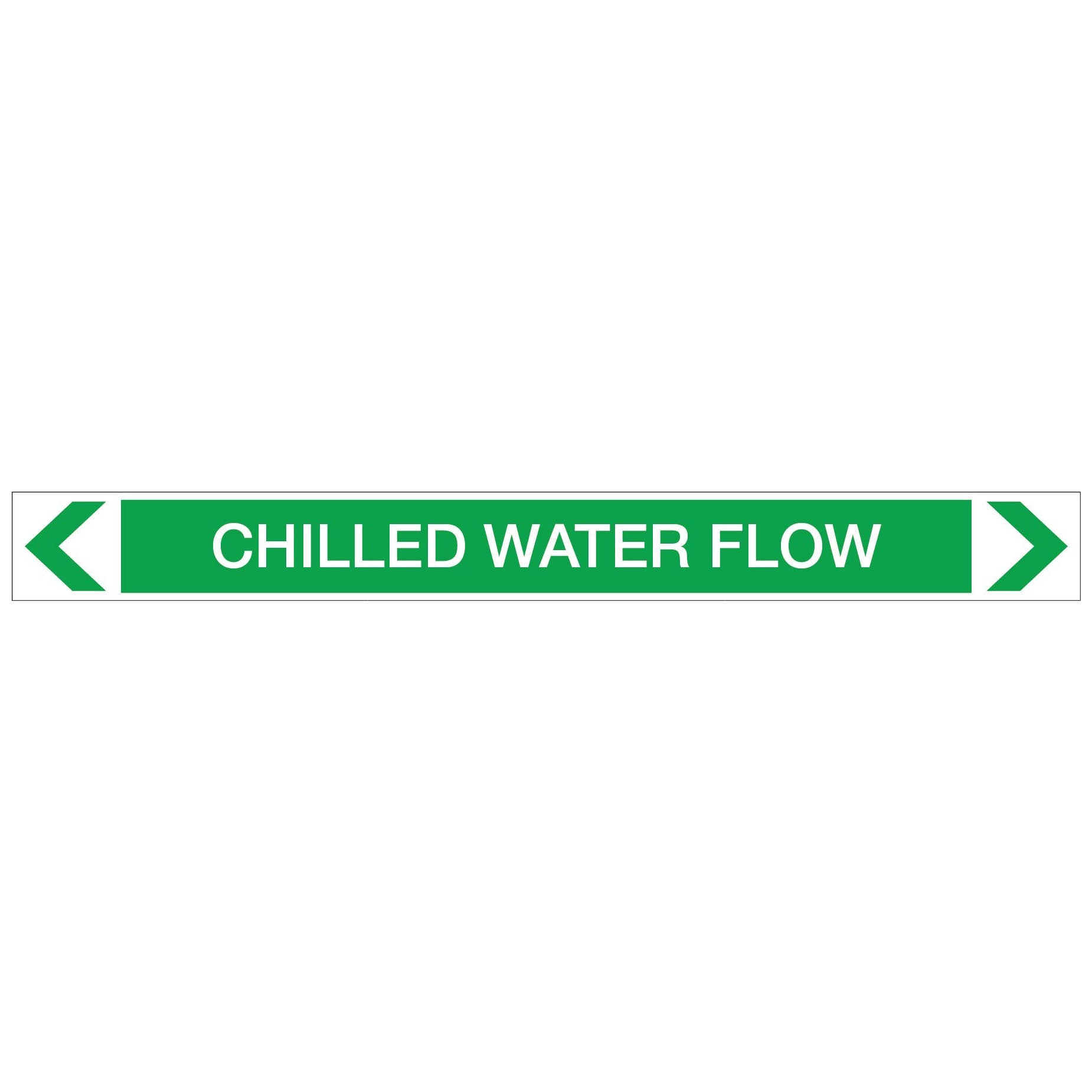 Water - Chilled Water Flow - Pipe Marker Sticker - New Signs