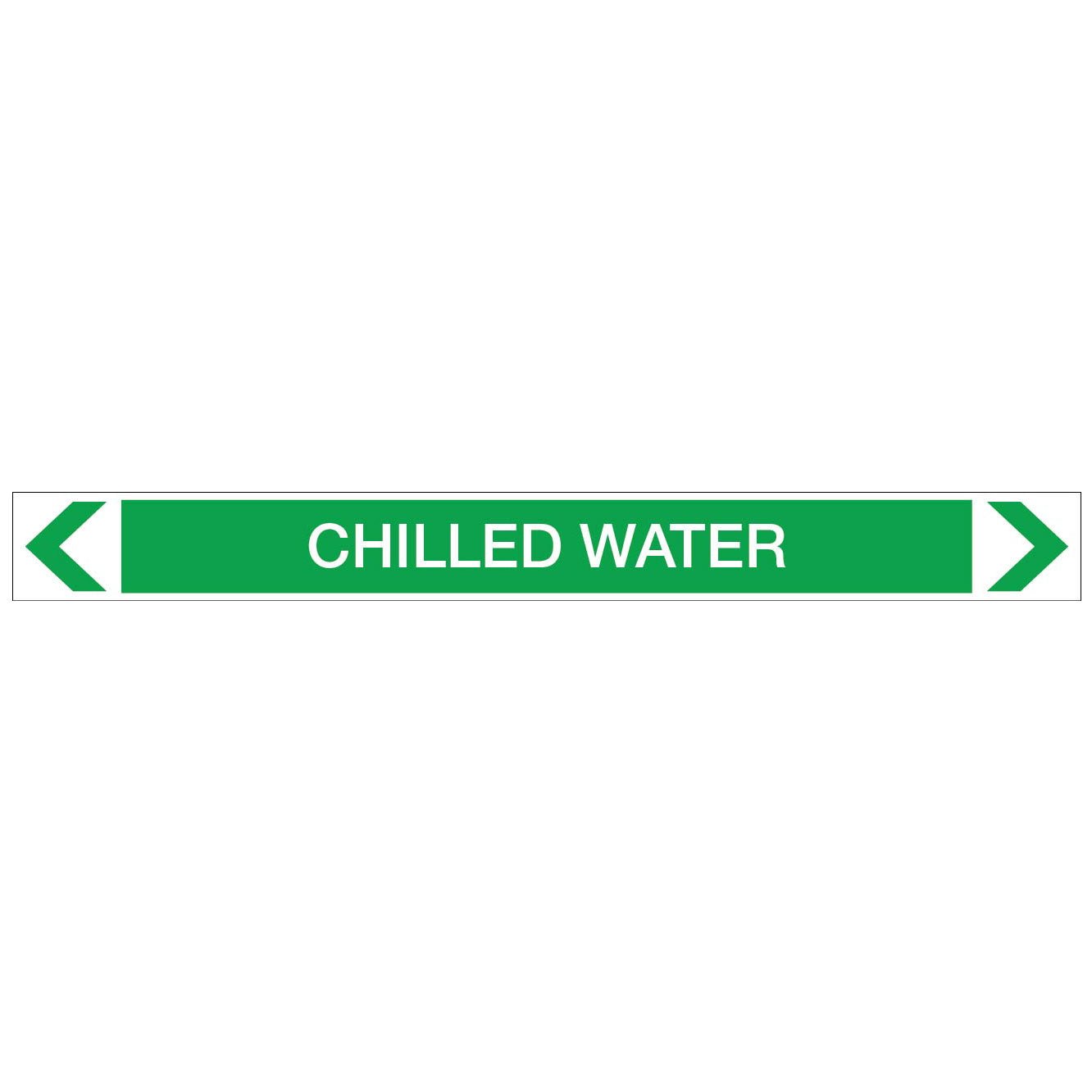 Water - Chilled Water - Pipe Marker Sticker - New Signs