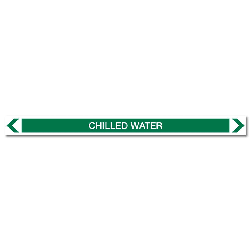 Water - Chilled Water - Pipe Marker Sticker – New Signs
