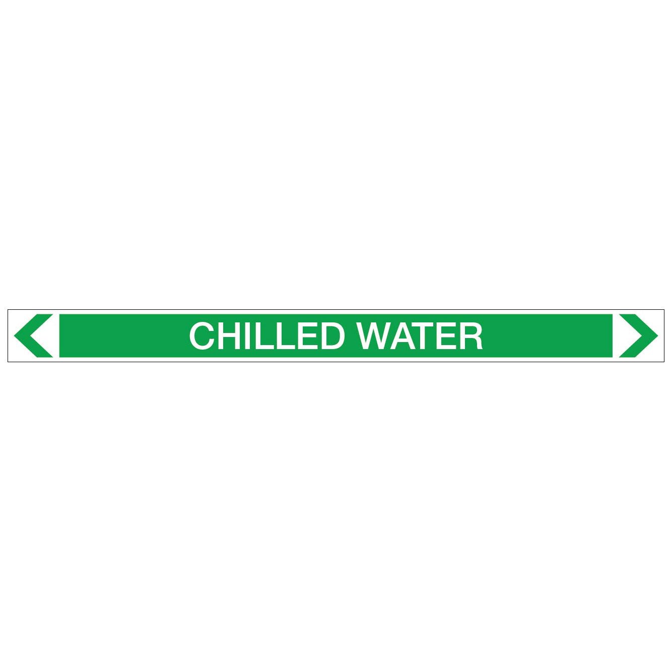 Water - Chilled Water - Pipe Marker Sticker - New Signs