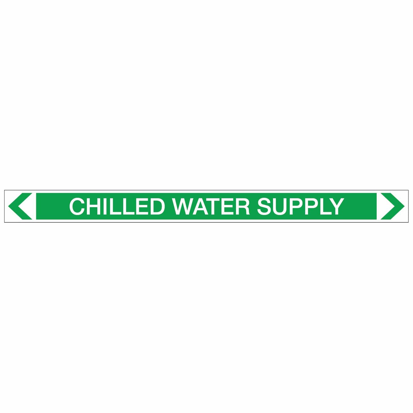 Water - Chilled Water Supply - Pipe Marker Sticker - New Signs