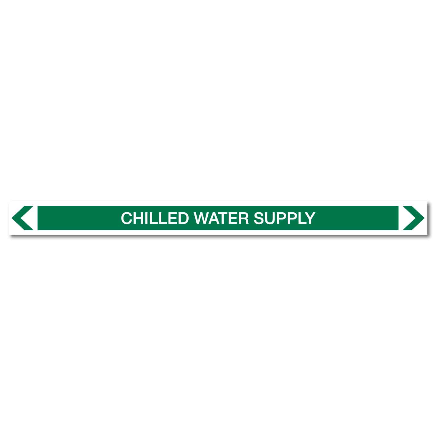 Water - Chilled Water Supply - Pipe Marker Sticker - New Signs