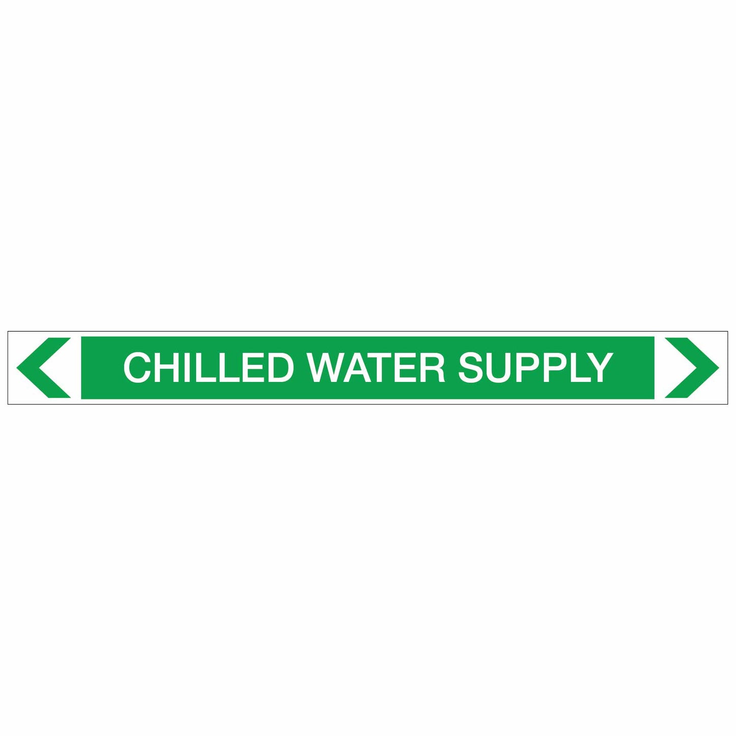 Water - Chilled Water Supply - Pipe Marker Sticker - New Signs