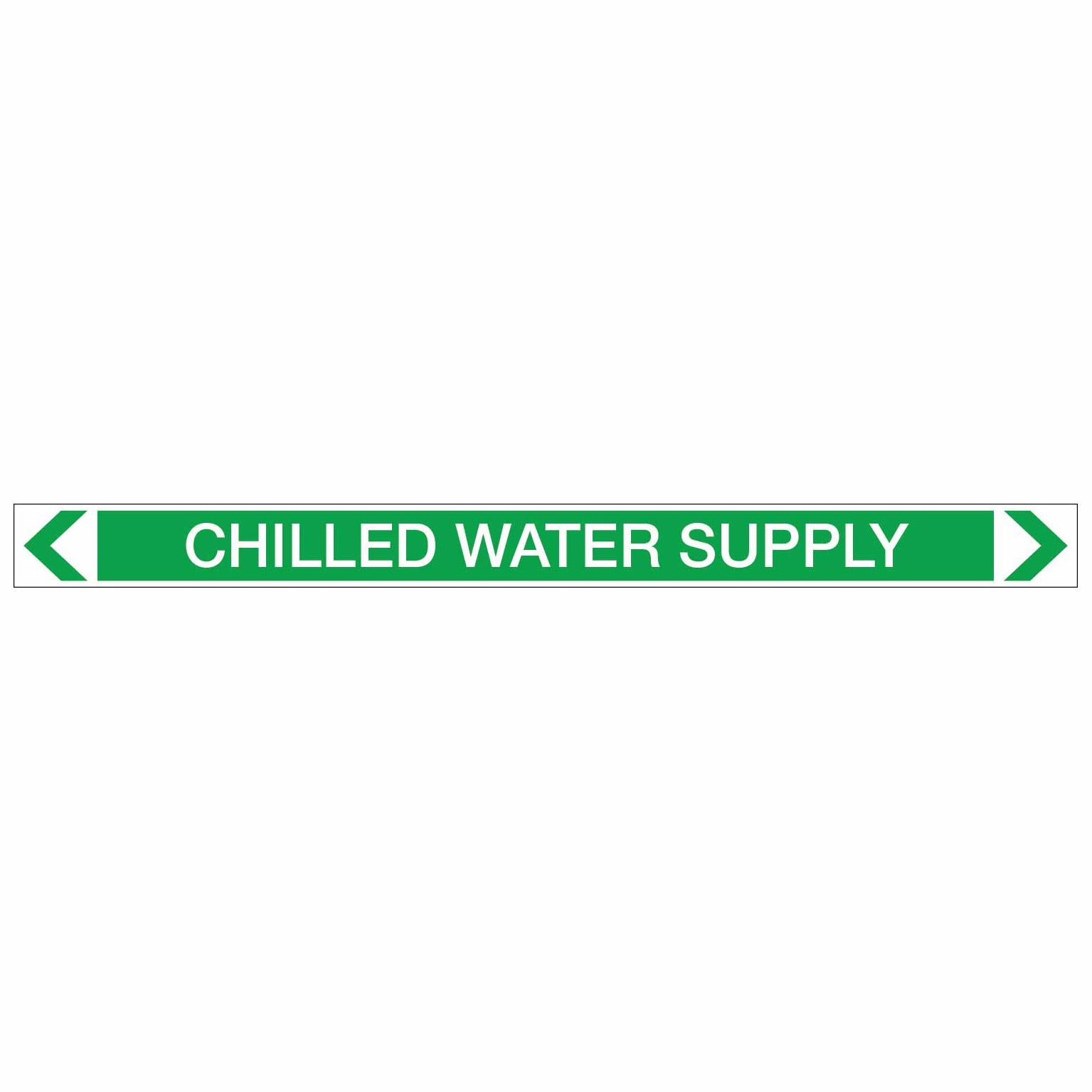 Water - Chilled Water Supply - Pipe Marker Sticker - New Signs