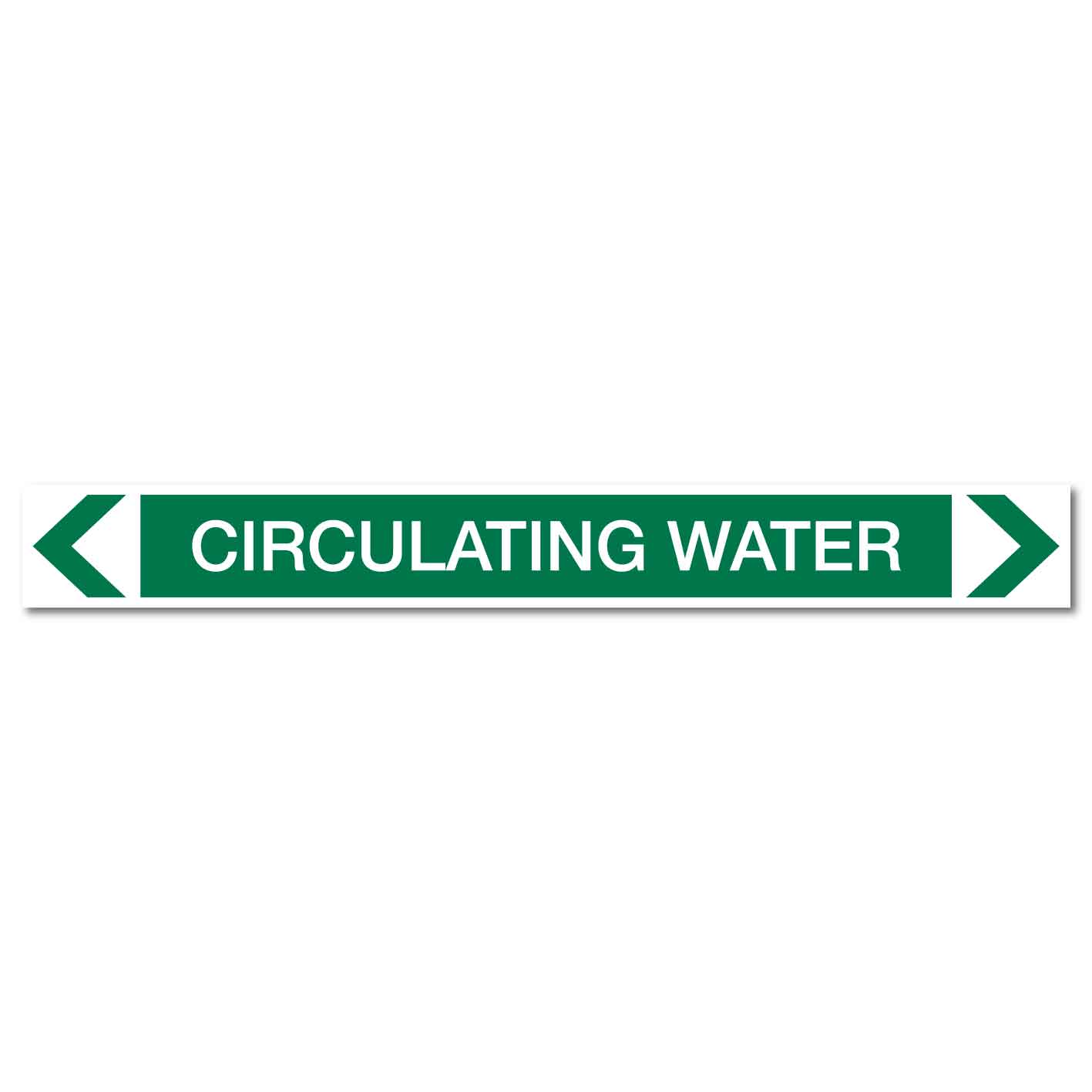 Water - Circulating Water - Pipe Marker Sticker - New Signs