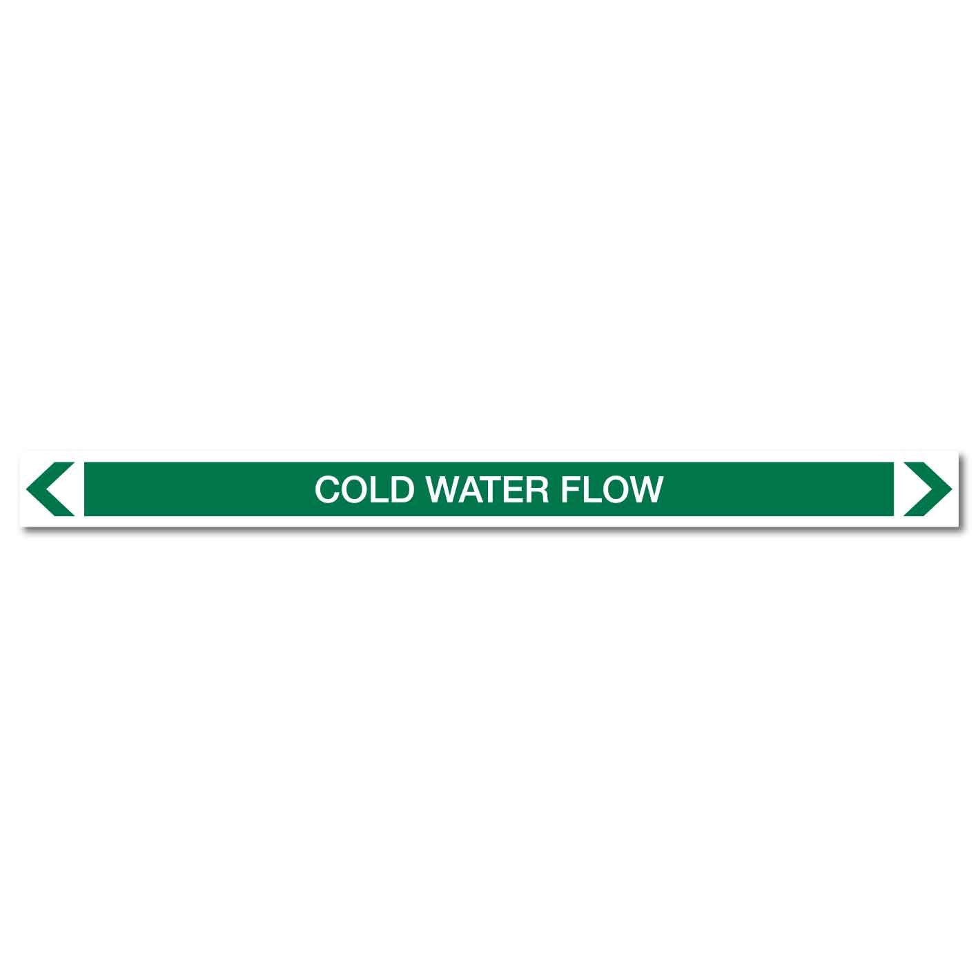 Water - Cold Water Flow - Pipe Marker Sticker - New Signs