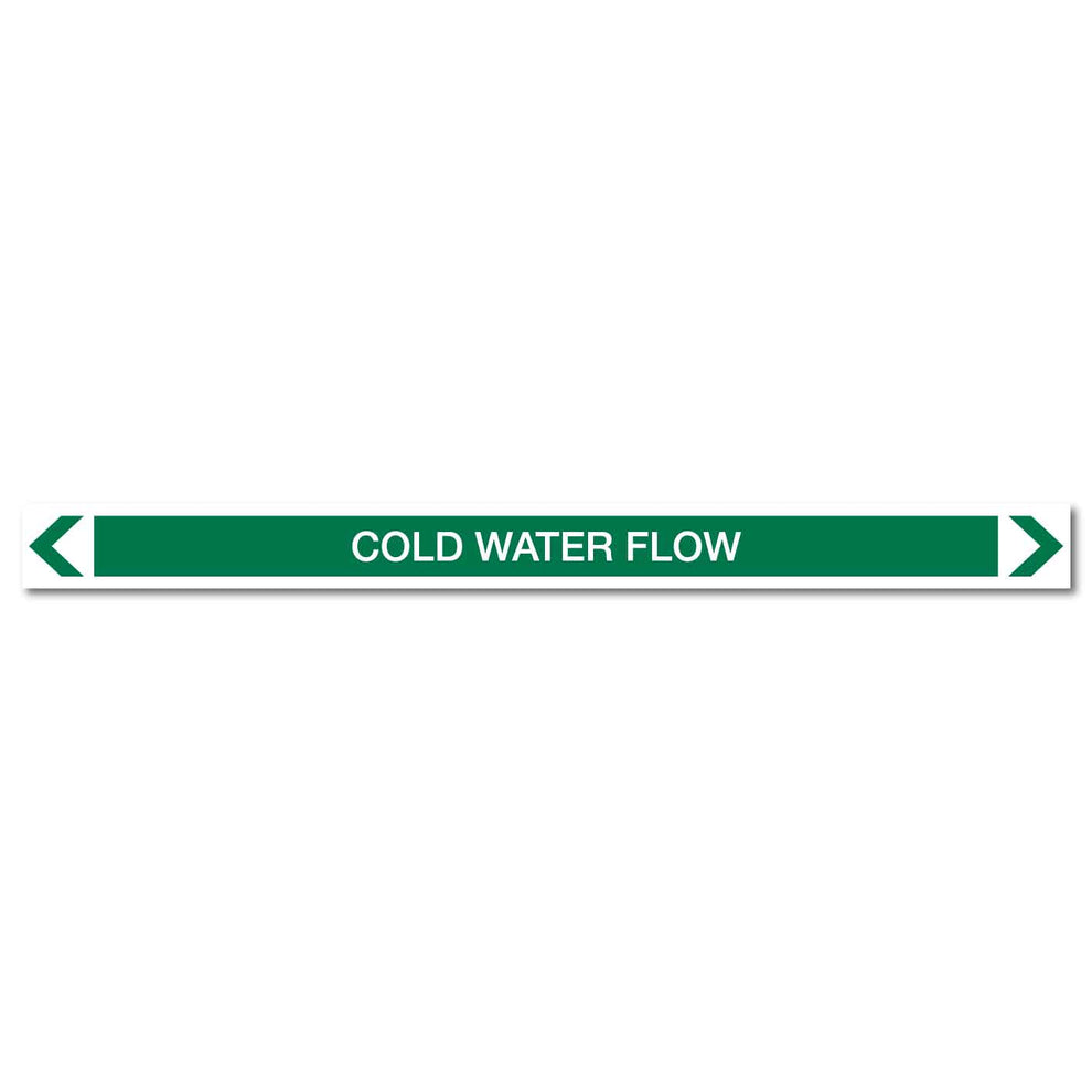 Water - Cold Water Flow - Pipe Marker Sticker – New Signs
