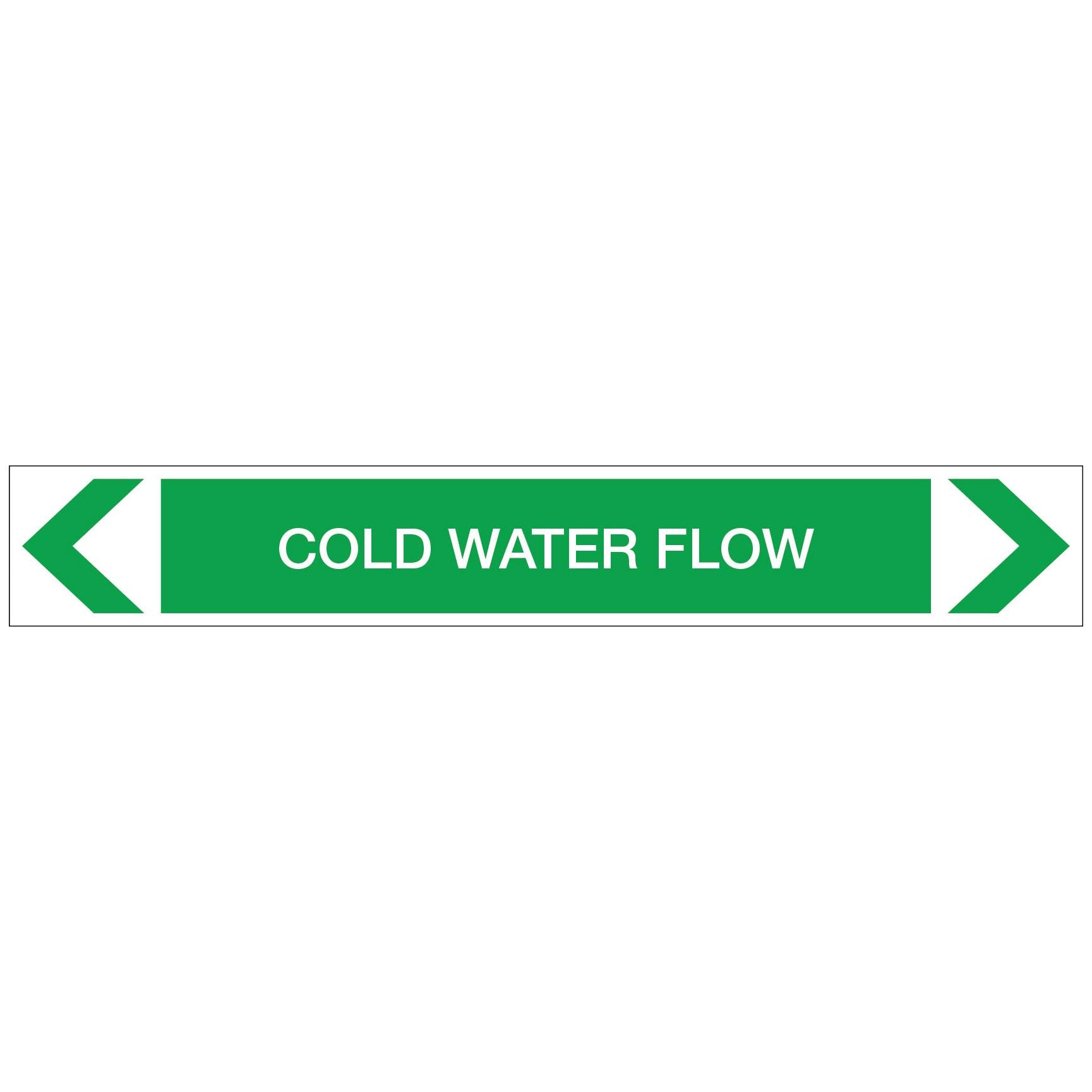 Water - Cold Water Flow - Pipe Marker Sticker - New Signs