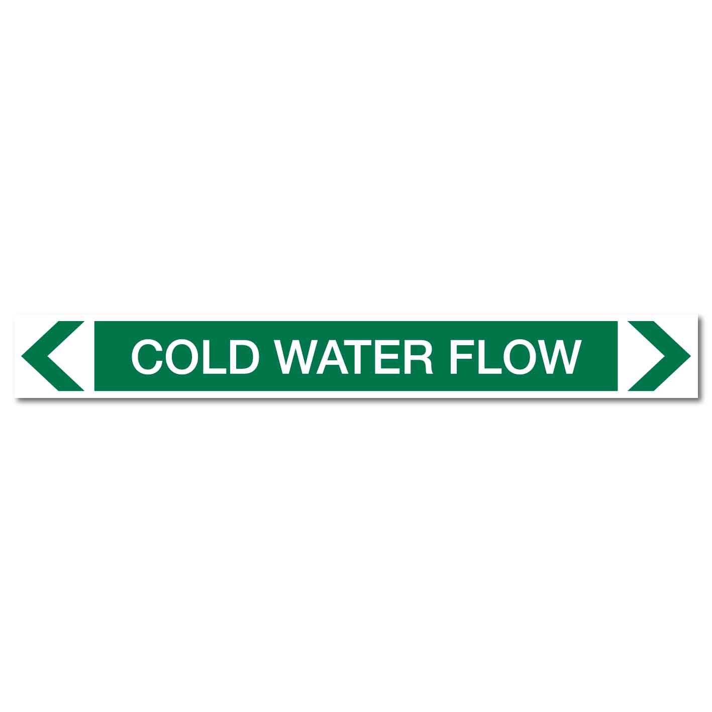Water - Cold Water Flow - Pipe Marker Sticker - New Signs