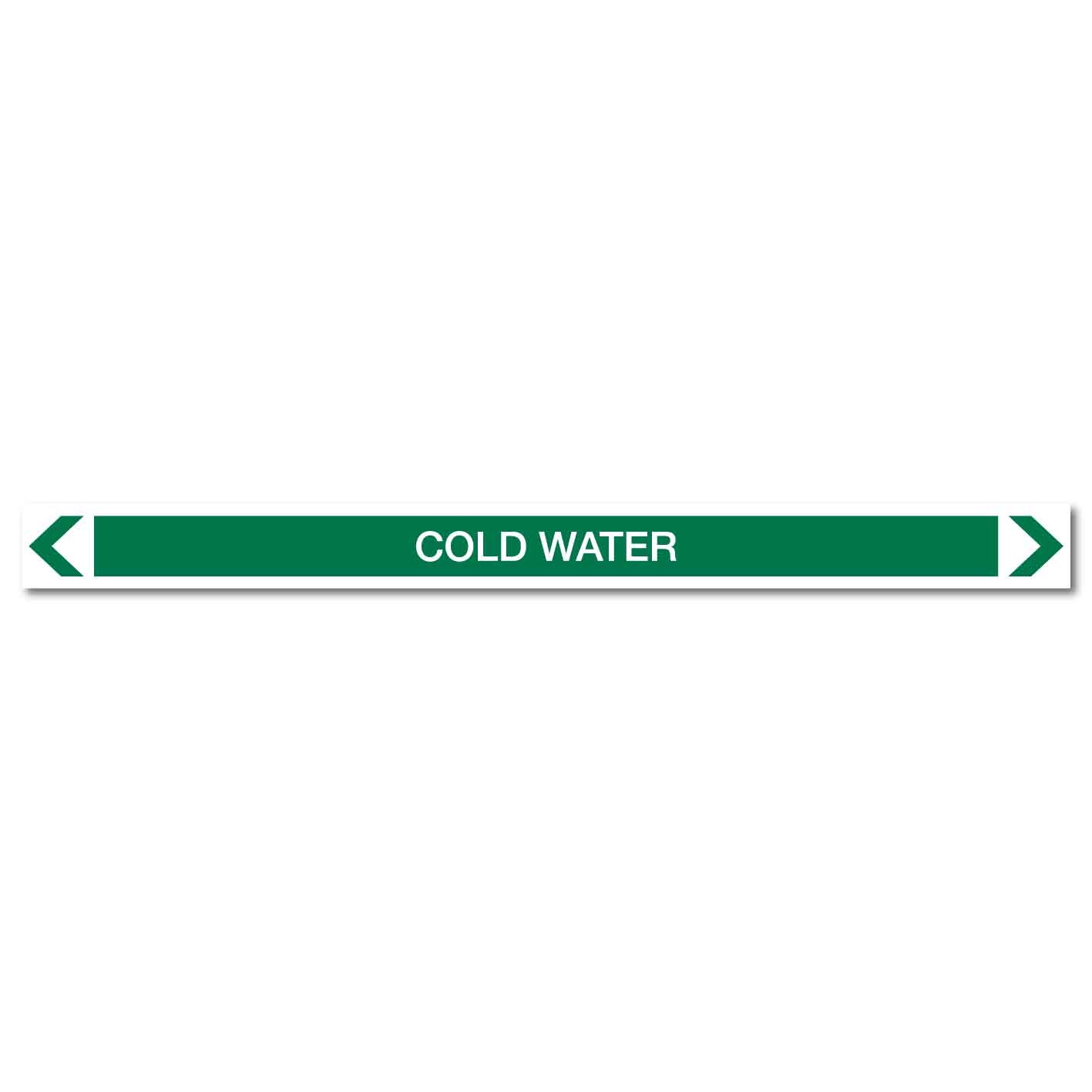 Water - Cold Water - Pipe Marker Sticker - New Signs