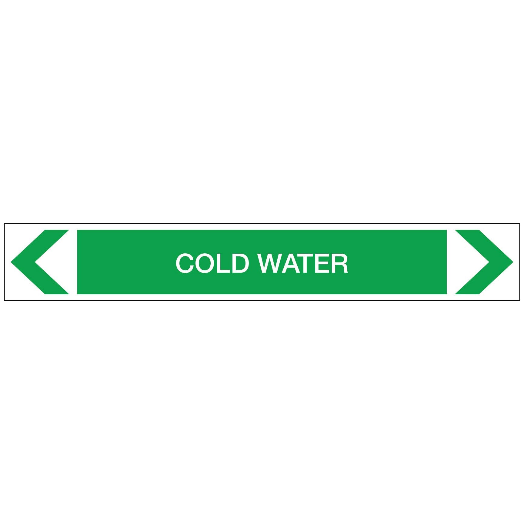 Water - Cold Water - Pipe Marker Sticker - New Signs