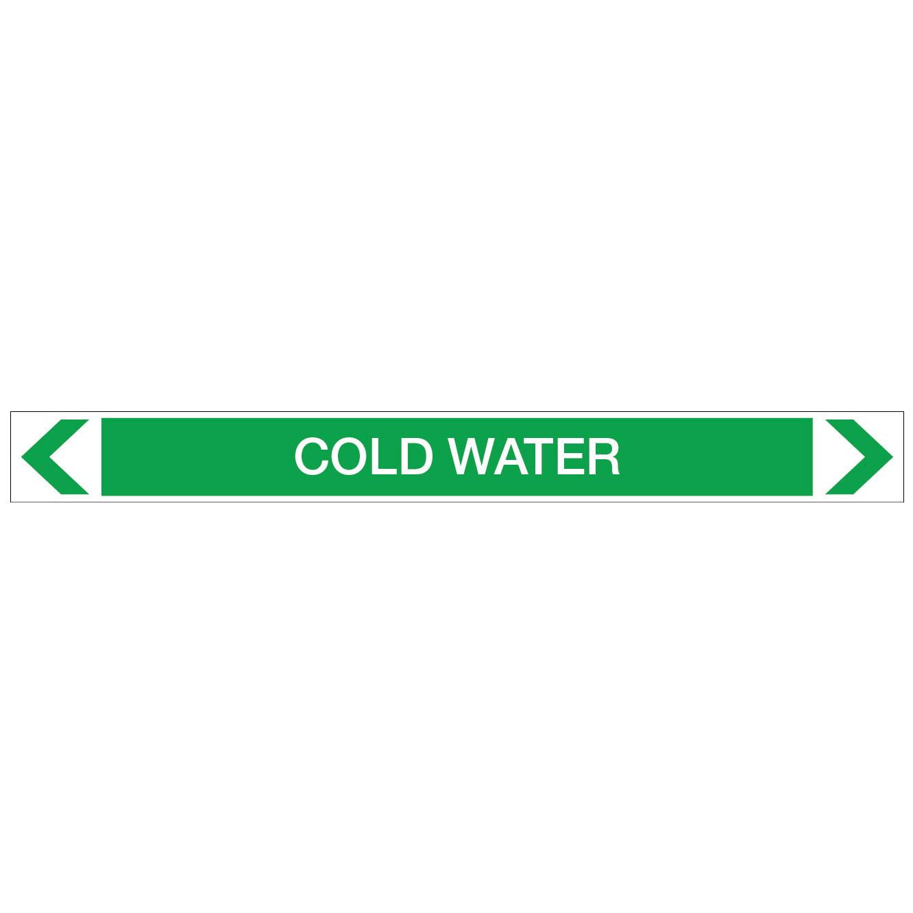 Water - Cold Water - Pipe Marker Sticker - New Signs