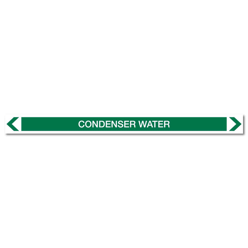 Water - Condenser Water - Pipe Marker Sticker – New Signs