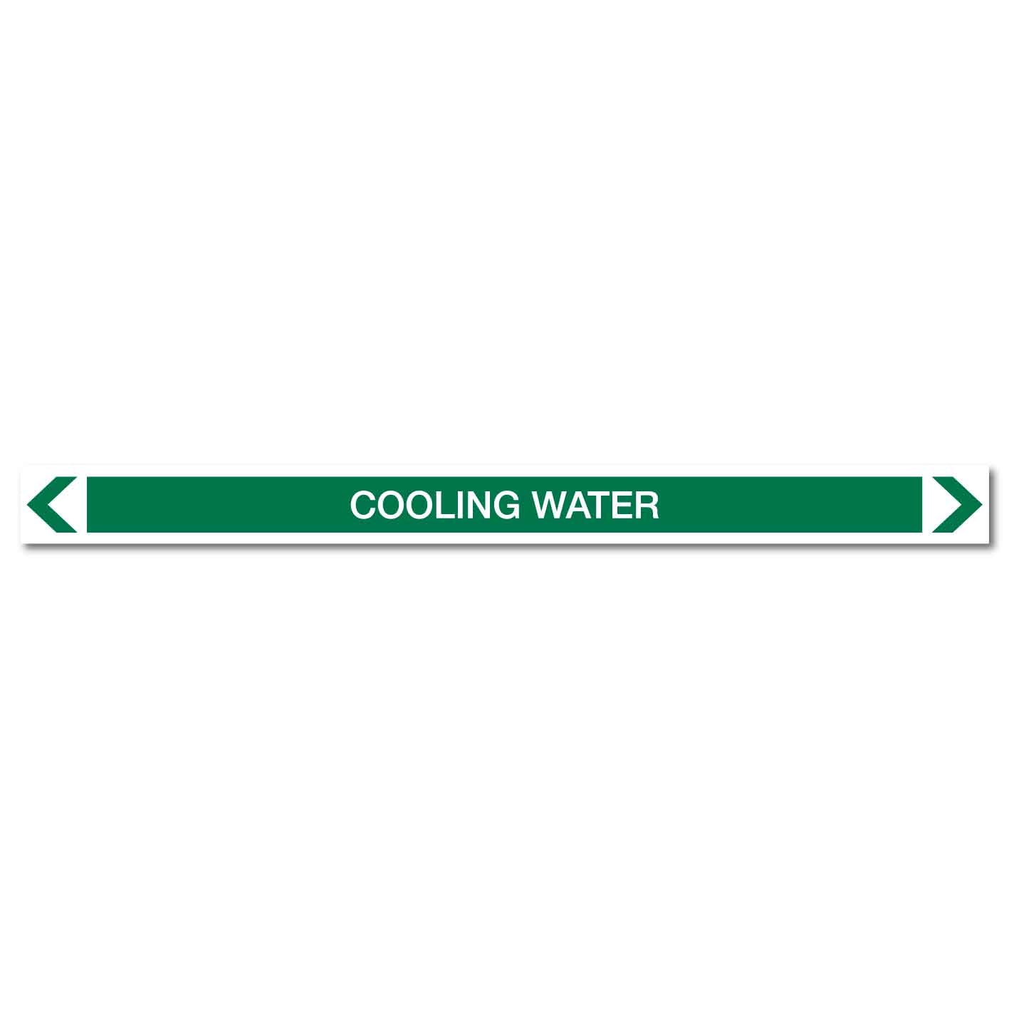 Water - Cooling Water - Pipe Marker Sticker - New Signs