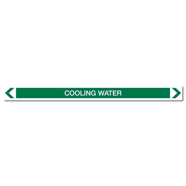 Water - Cooling Water - Pipe Marker Sticker – New Signs