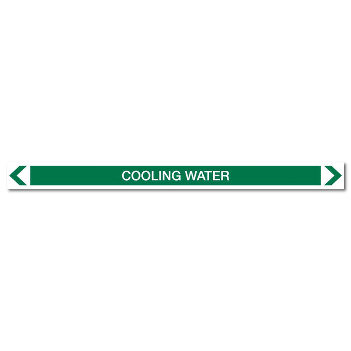 Water - Cooling Water - Pipe Marker Sticker – New Signs