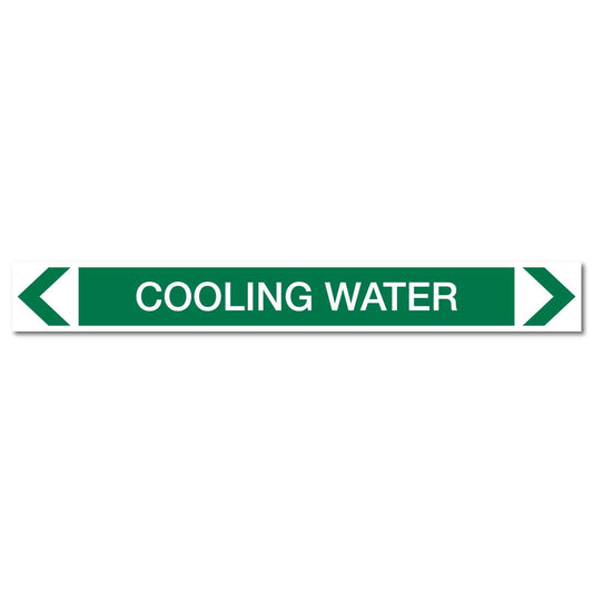 Water - Cooling Water - Pipe Marker Sticker - New Signs