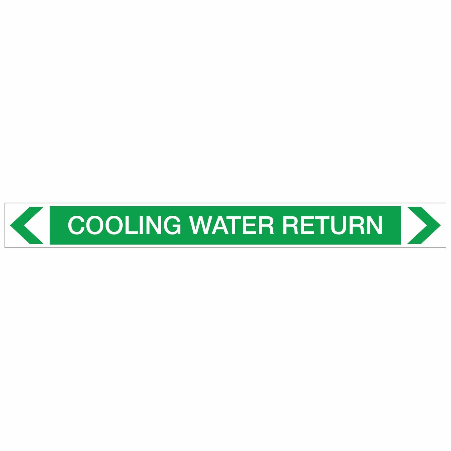 Water - Cooling Water Return - Pipe Marker Sticker - New Signs