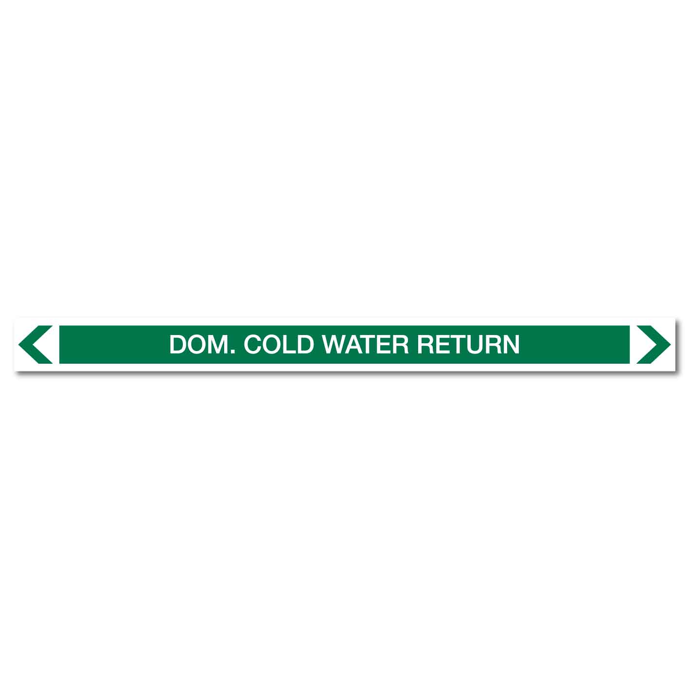 Water - Dom. Cold Water Return - Pipe Marker Sticker - New Signs