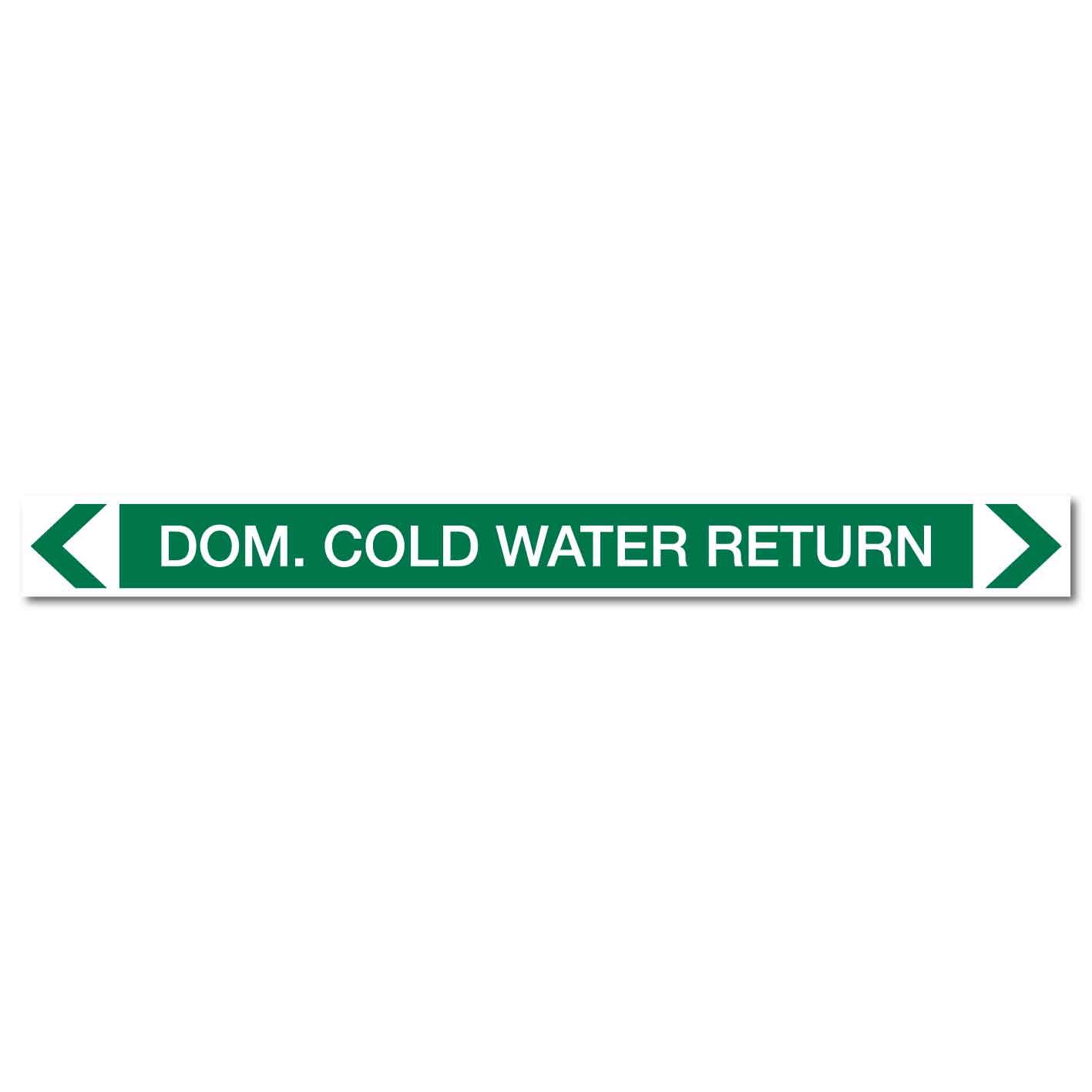 Water - Dom. Cold Water Return - Pipe Marker Sticker - New Signs
