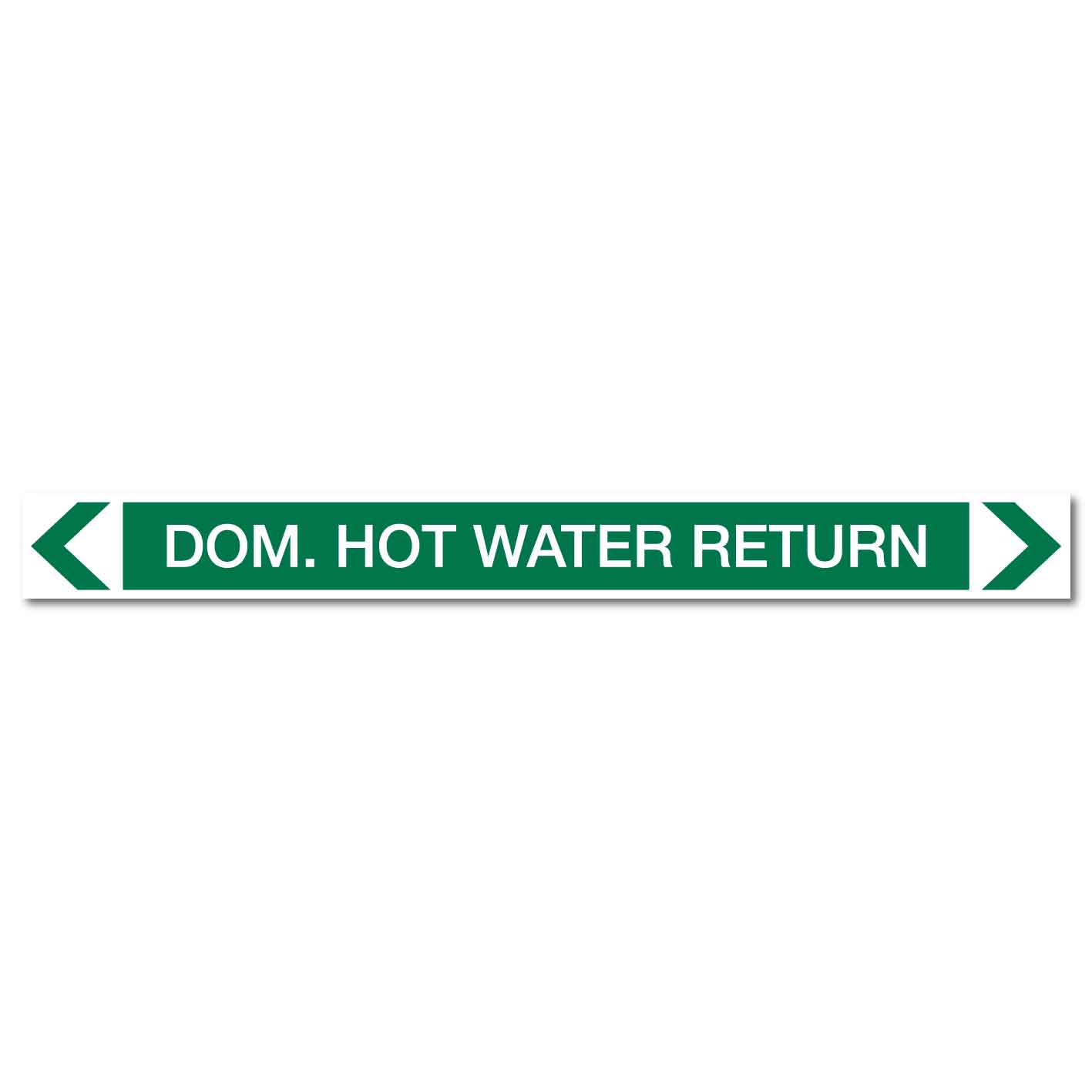 Water - Dom. Hot Water Return - Pipe Marker Sticker - New Signs