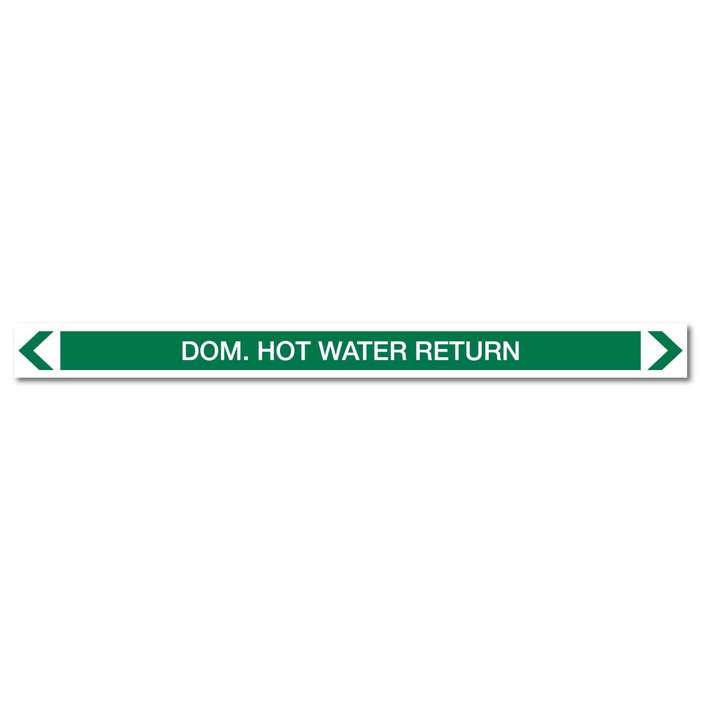 Water - Dom. Hot Water Return - Pipe Marker Sticker - New Signs