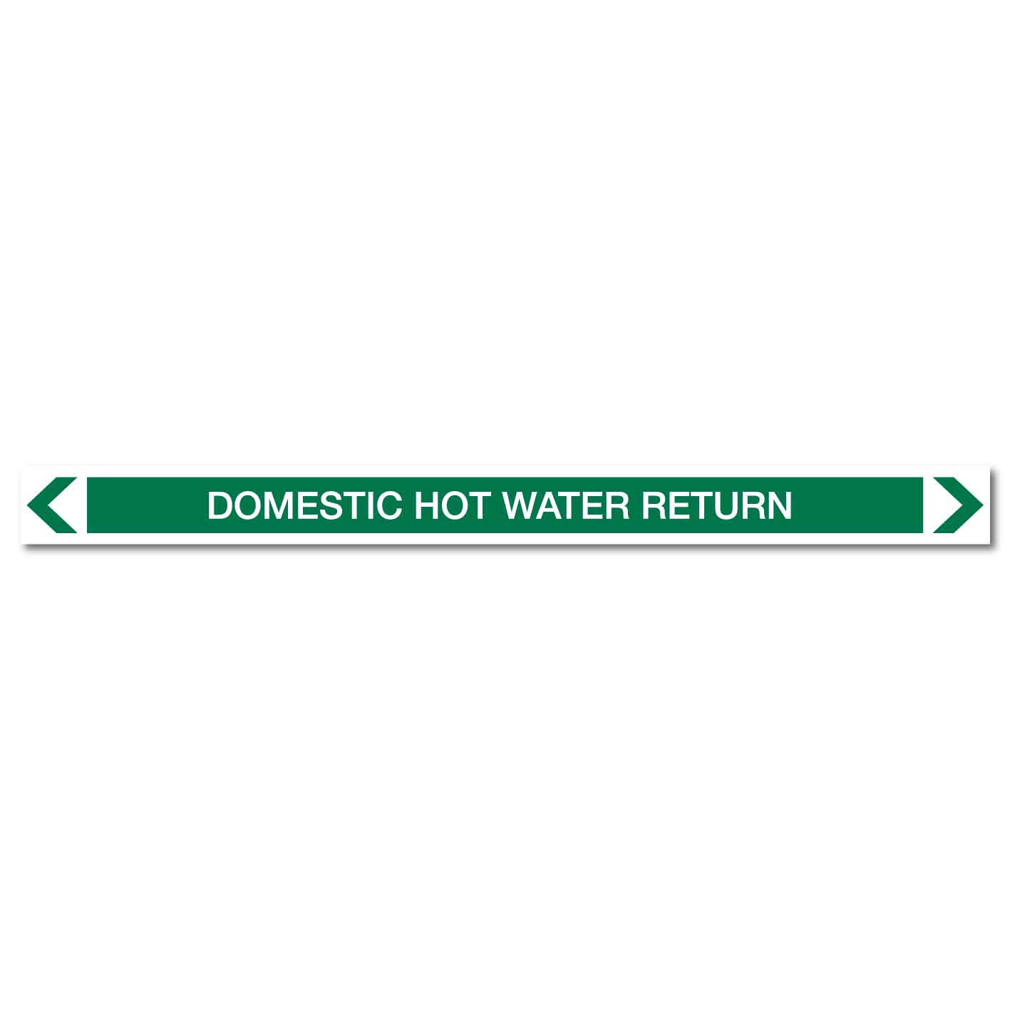 Water - Domestic Hot Water Return - Pipe Marker Sticker - New Signs