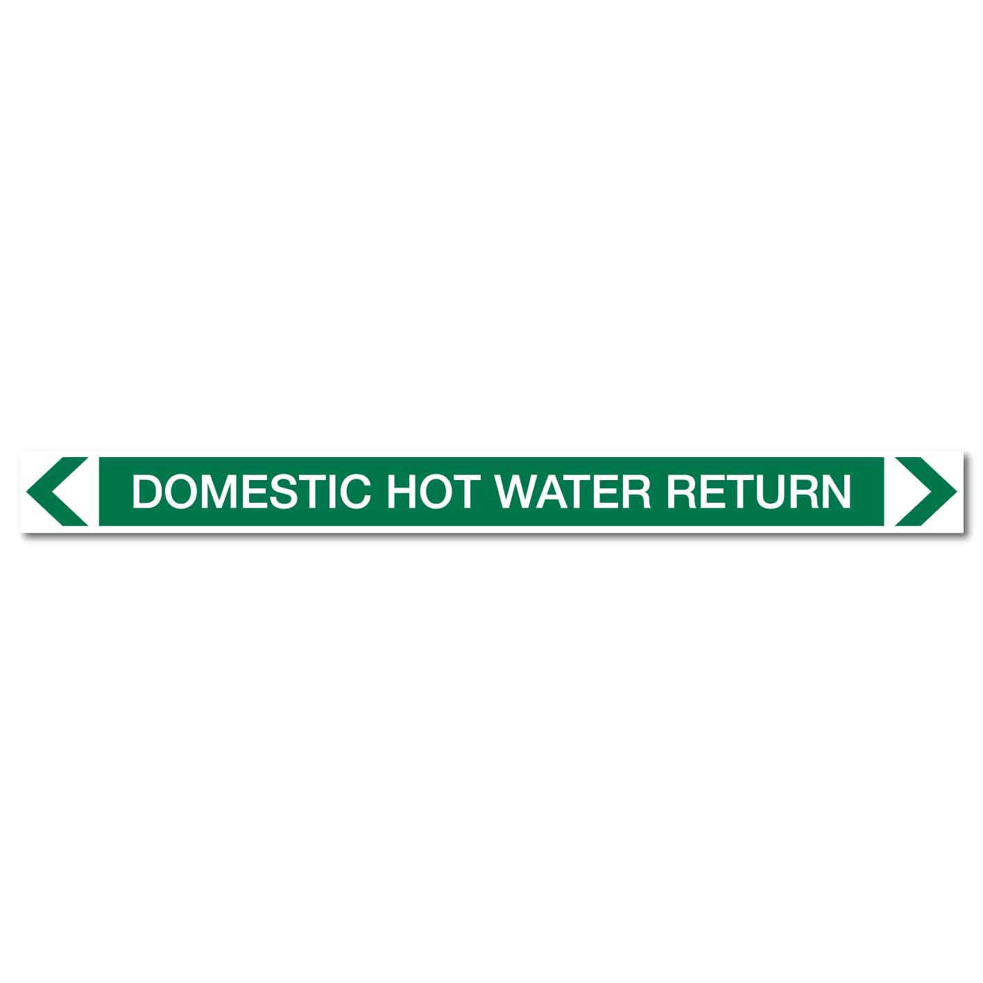 Water - Domestic Hot Water Return - Pipe Marker Sticker - New Signs