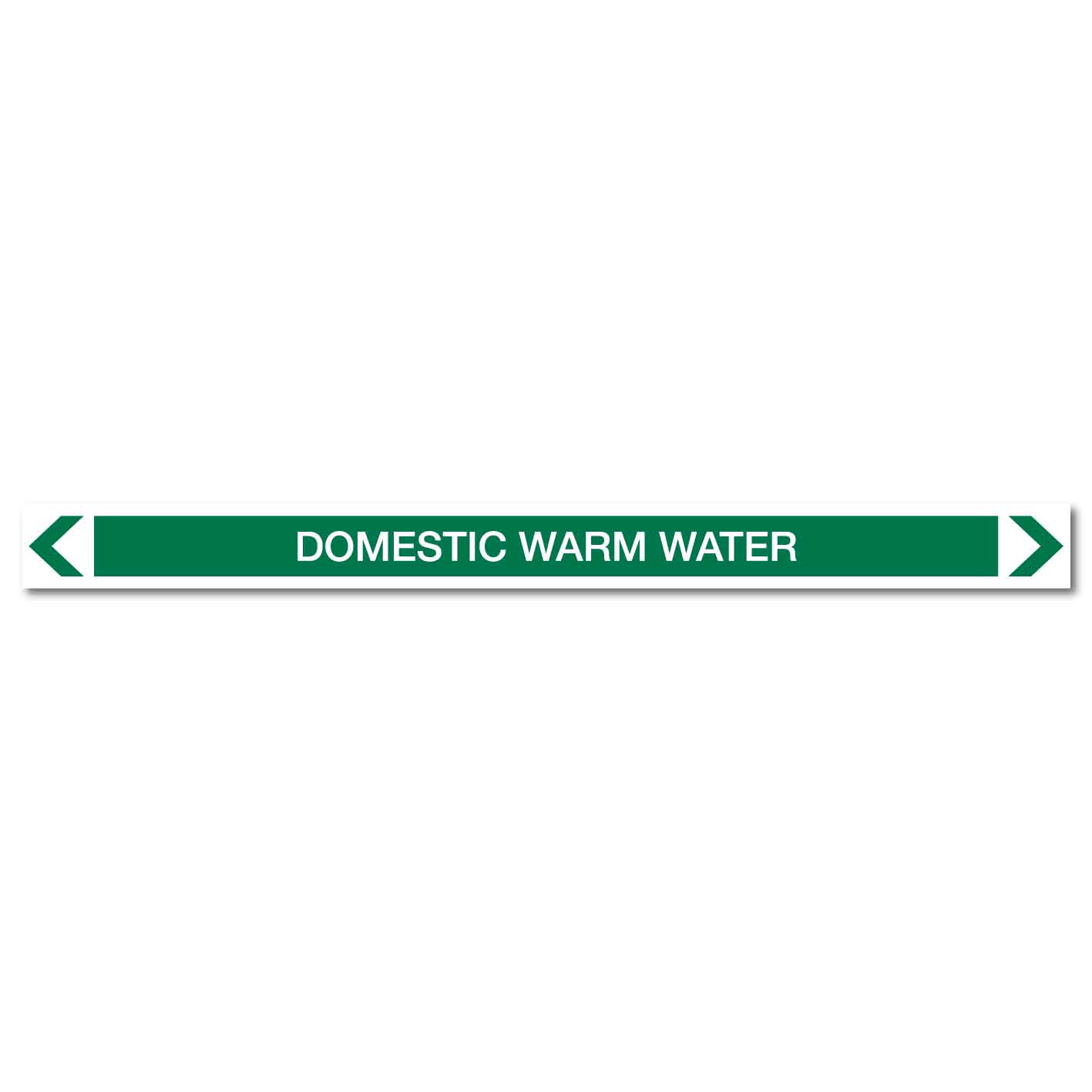 Water - Domestic Warm Water - Pipe Marker Sticker - New Signs