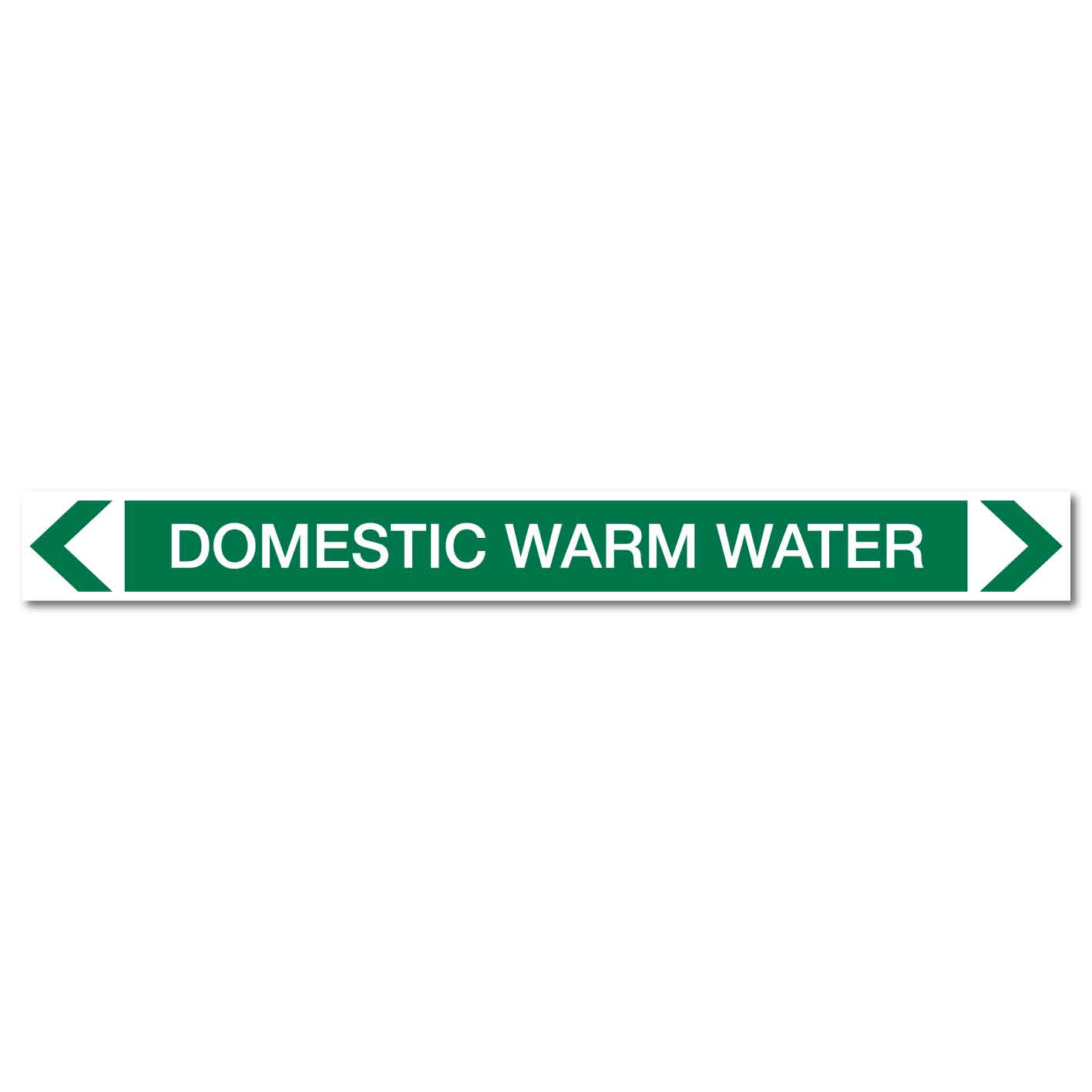 Water - Domestic Warm Water - Pipe Marker Sticker - New Signs