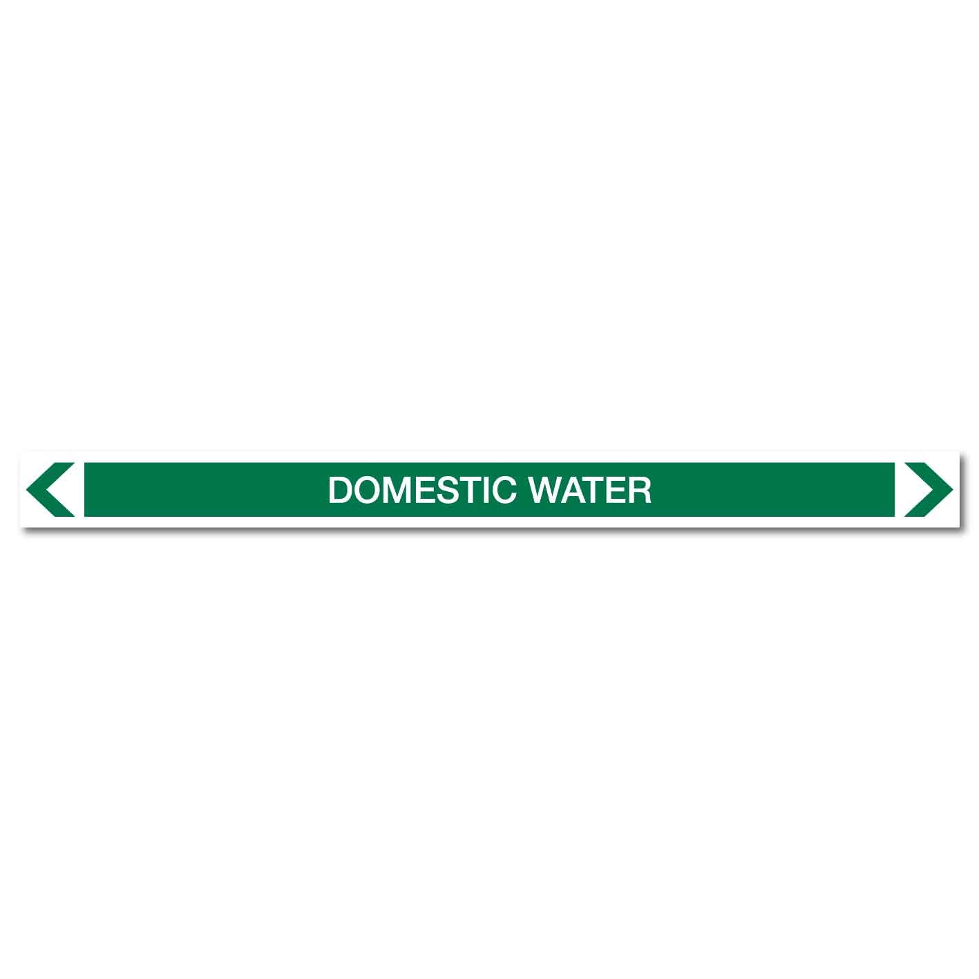 Water - Domestic Water - Pipe Marker Sticker - New Signs