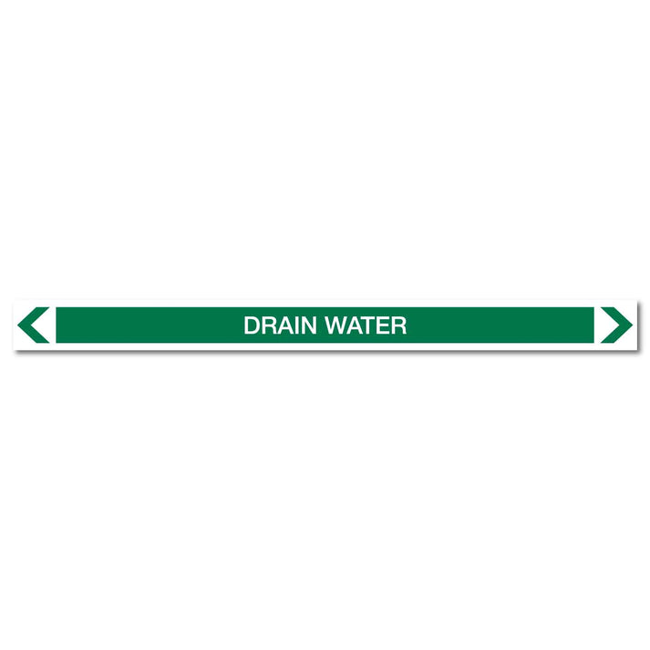 Water - Drain Water - Pipe Marker Sticker – New Signs