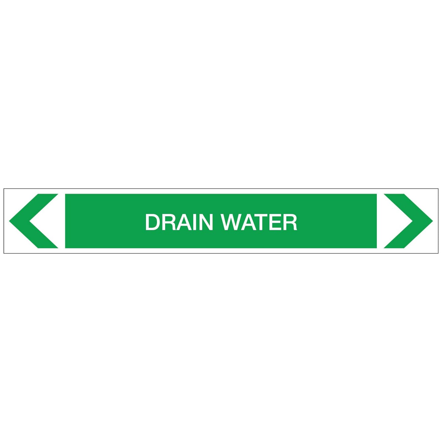 Water - Drain Water - Pipe Marker Sticker - New Signs