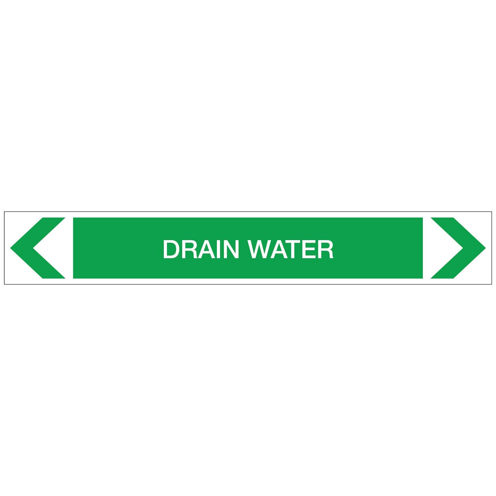 Water - Drain Water - Pipe Marker Sticker - New Signs